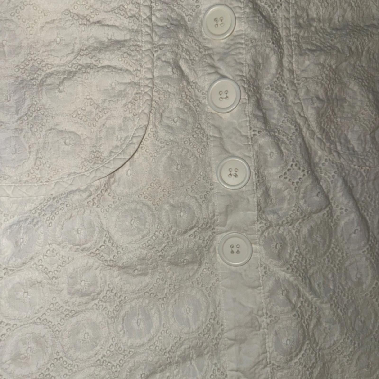 Worthington Worthington White Eyelet Lace Mini Skirt Cotton Lined 14 Size 36" / US 14 / IT 50 - 5 Thumbnail