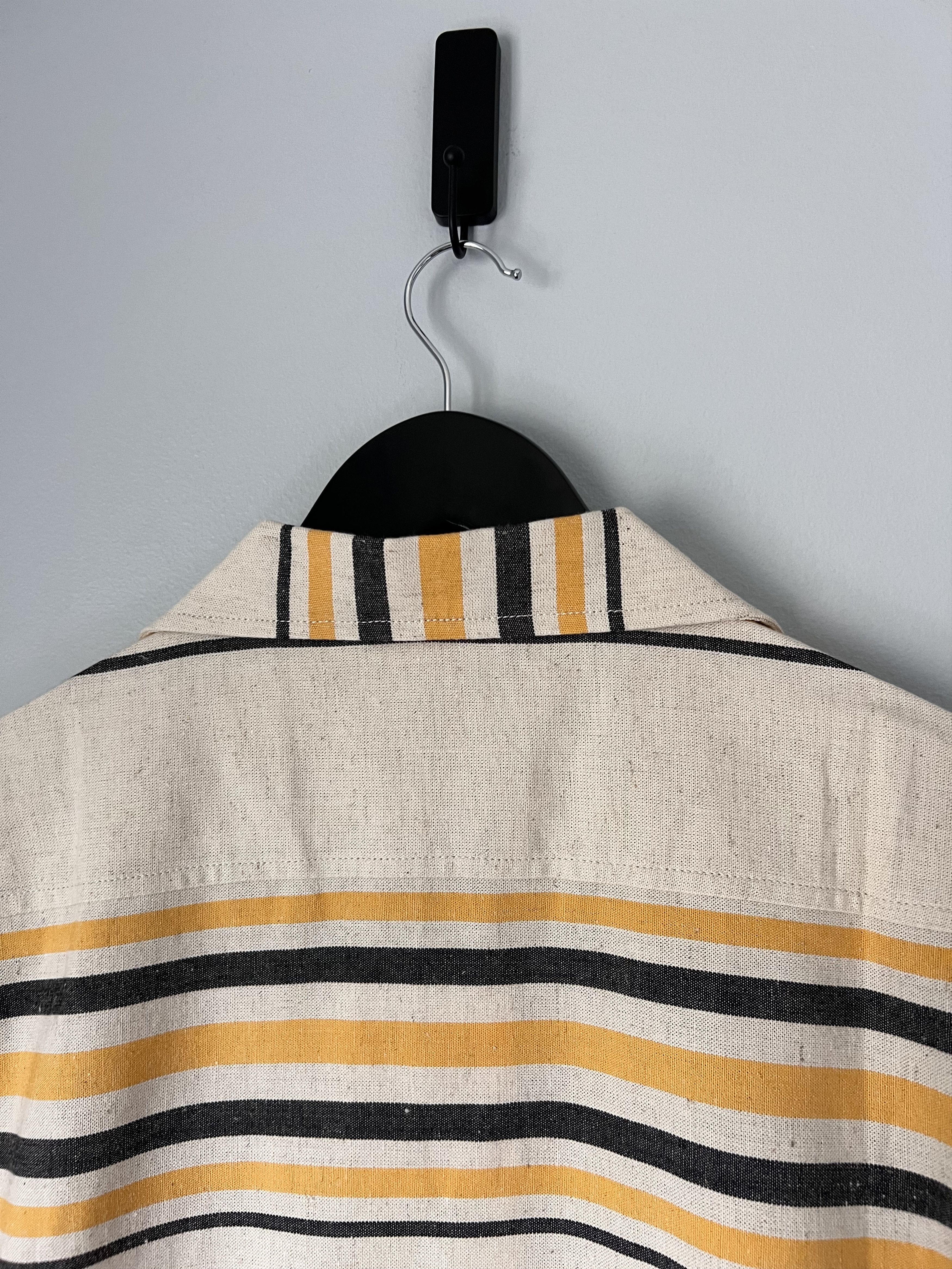 Bode Bode Namesake Stripe SS Shirt in Ecru Yellow Size US L / EU 52-54 / 3 - 7 Thumbnail