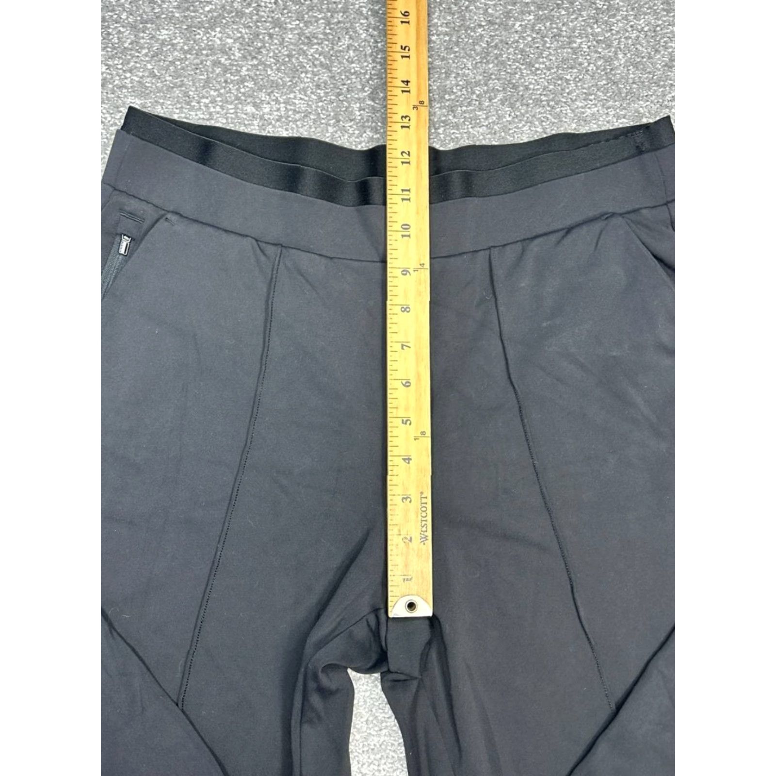 Athleta Athleta Venice Pintuck Pants Womens Medium Black Nylon High Rise Sweat Wicking Size 32" / US 10 / IT 46 - 6 Thumbnail