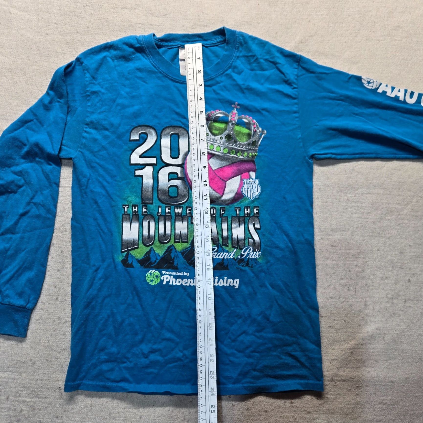 Vintage Jewel of Mountains Grand Prix Phoenix Rising T-Shirt Adult Men's S Small Blue Graphic Tee Shirt 2016 Mens Size US S / EU 44-46 / 1 - 6 Thumbnail