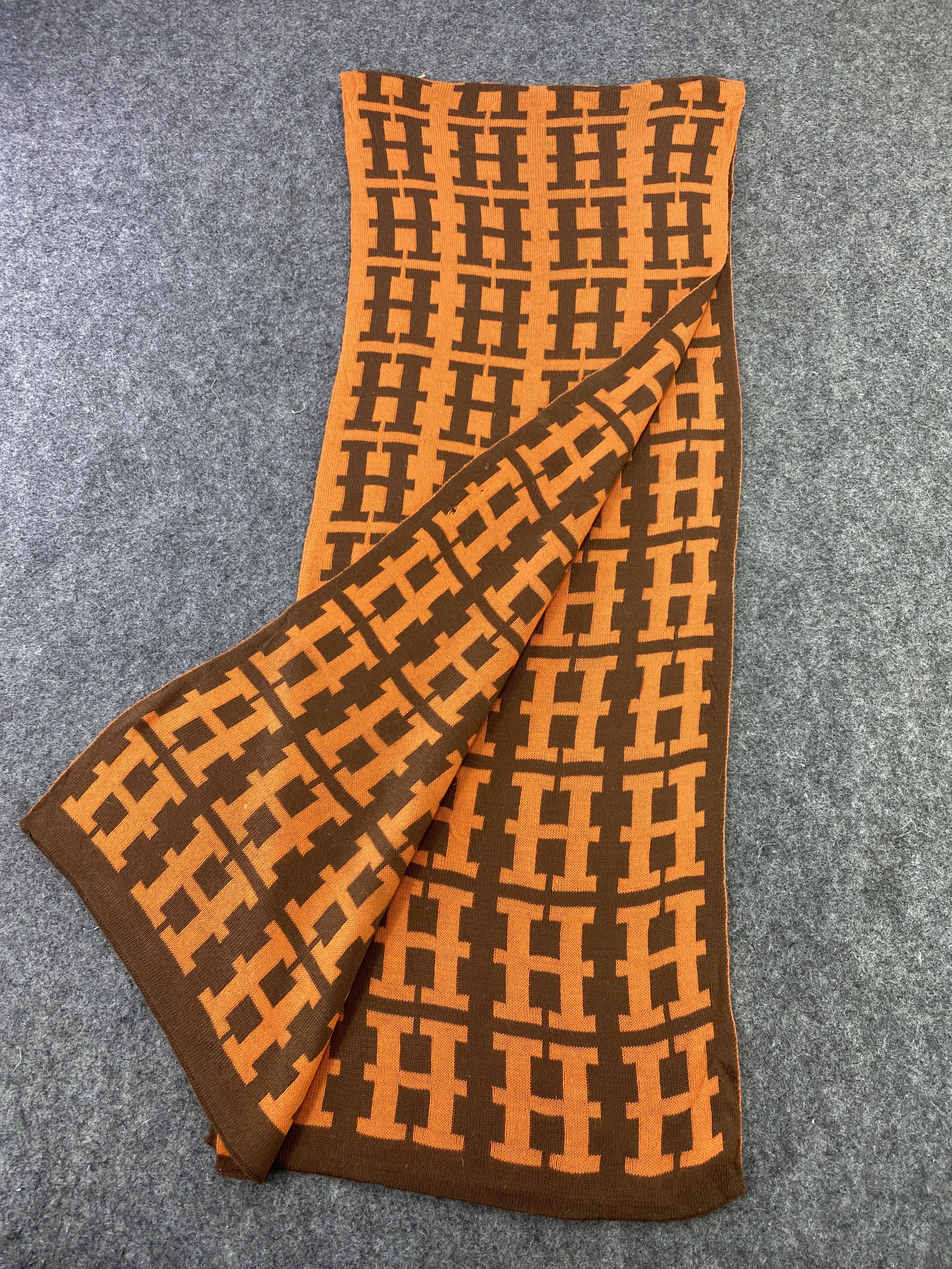 Designer H MONOGRAM LIKE HERMES Scarf/Muffler/neckwear-T470 Size ONE SIZE - 4 Thumbnail