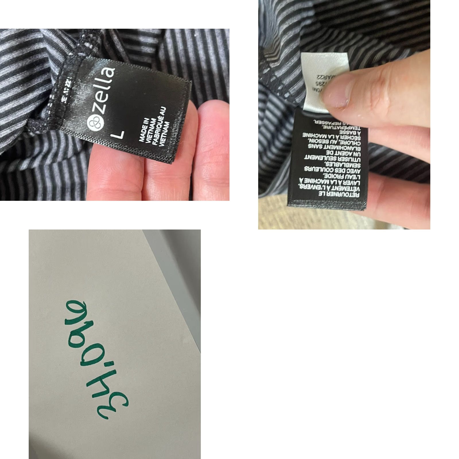 Vintage Zella Tank Top Women's Size L Gray Black Striped Activewear Top Shirt Womens Slim? Size L / US 10 / IT 46 - 8 Thumbnail