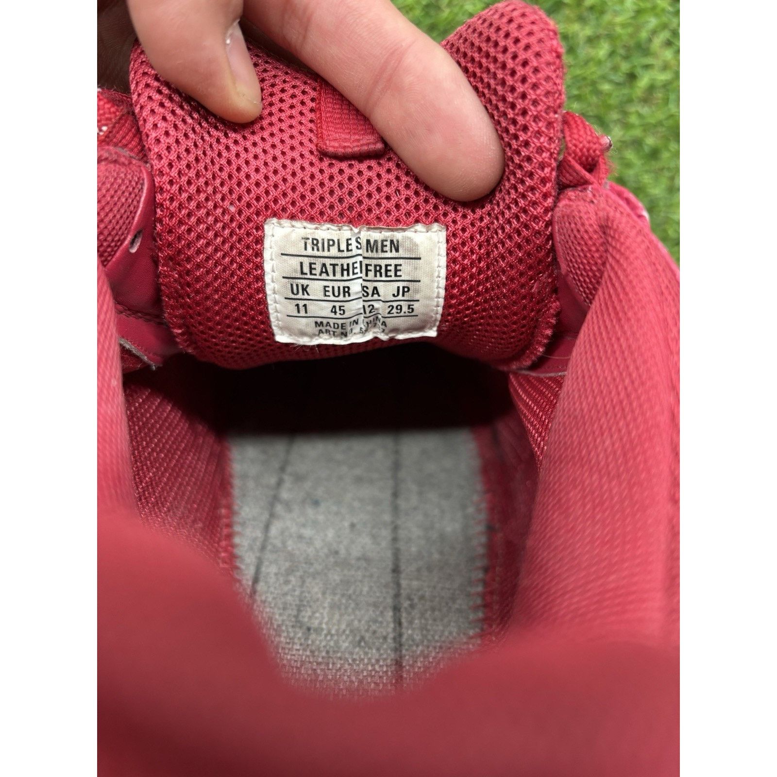 Balenciaga Balenciaga Triple S ' Dark Red ' Size US 12 / EU 45 - 16 Thumbnail