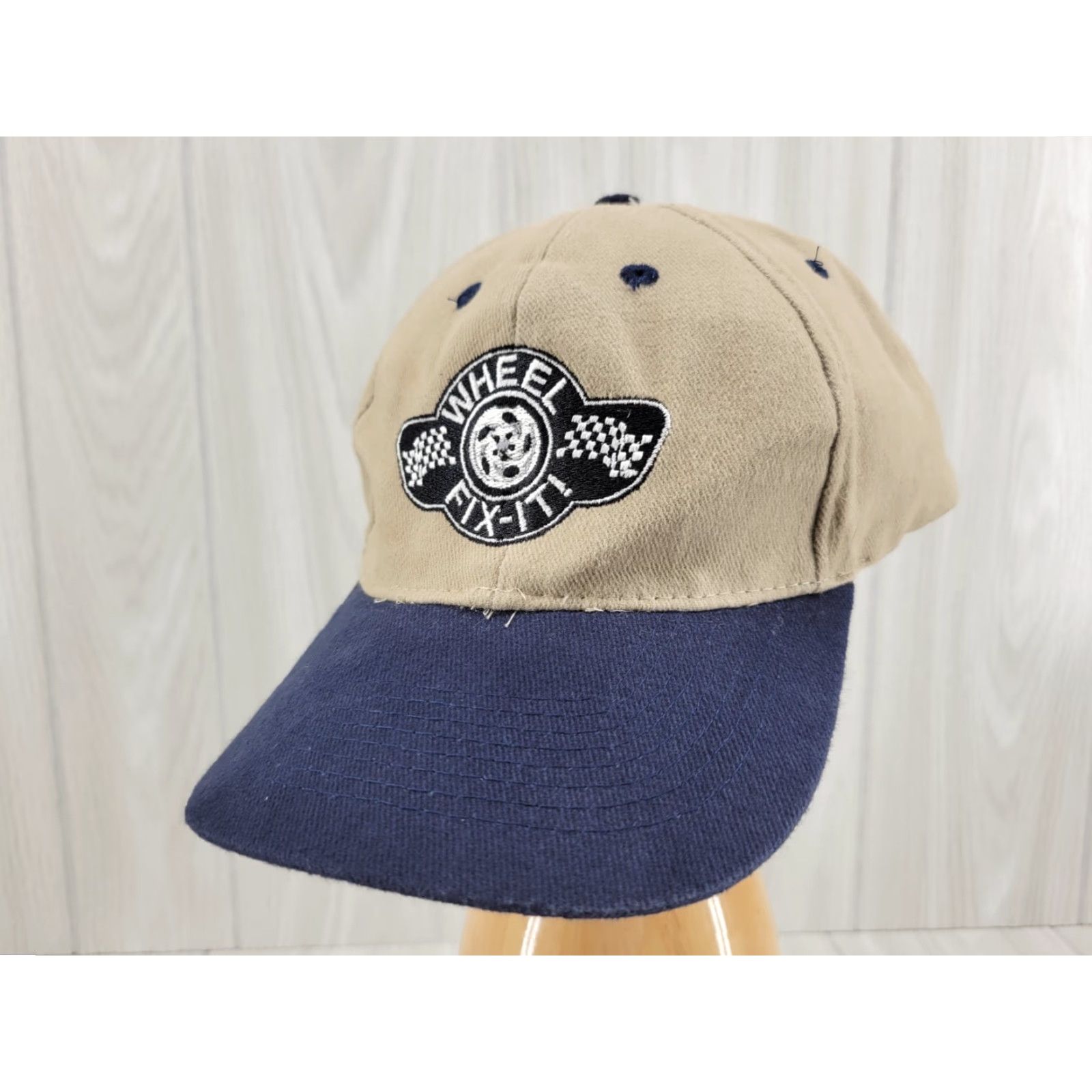 Vintage Wheel Fix it Hat Tan Mens Adjustable Baseball Cap Tan Mens Baseball Cap Adjustable Mens Wheel Fix it Hat Tan Size ONE SIZE - 2 Thumbnail