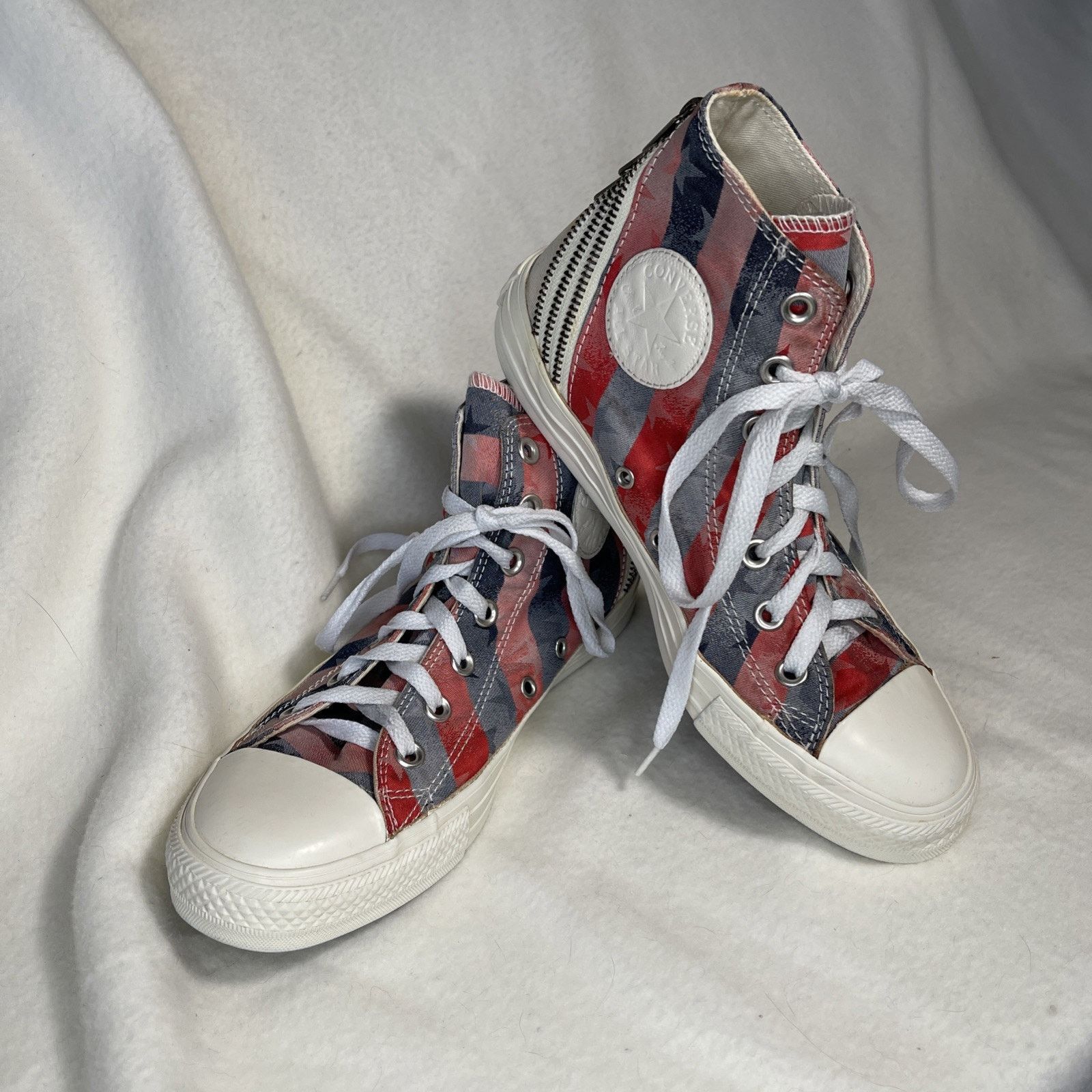 Converse Converse American Flag Hi Top Red White Blue US M-8/W10 Size US 10 / IT 40 - 1 Thumbnail