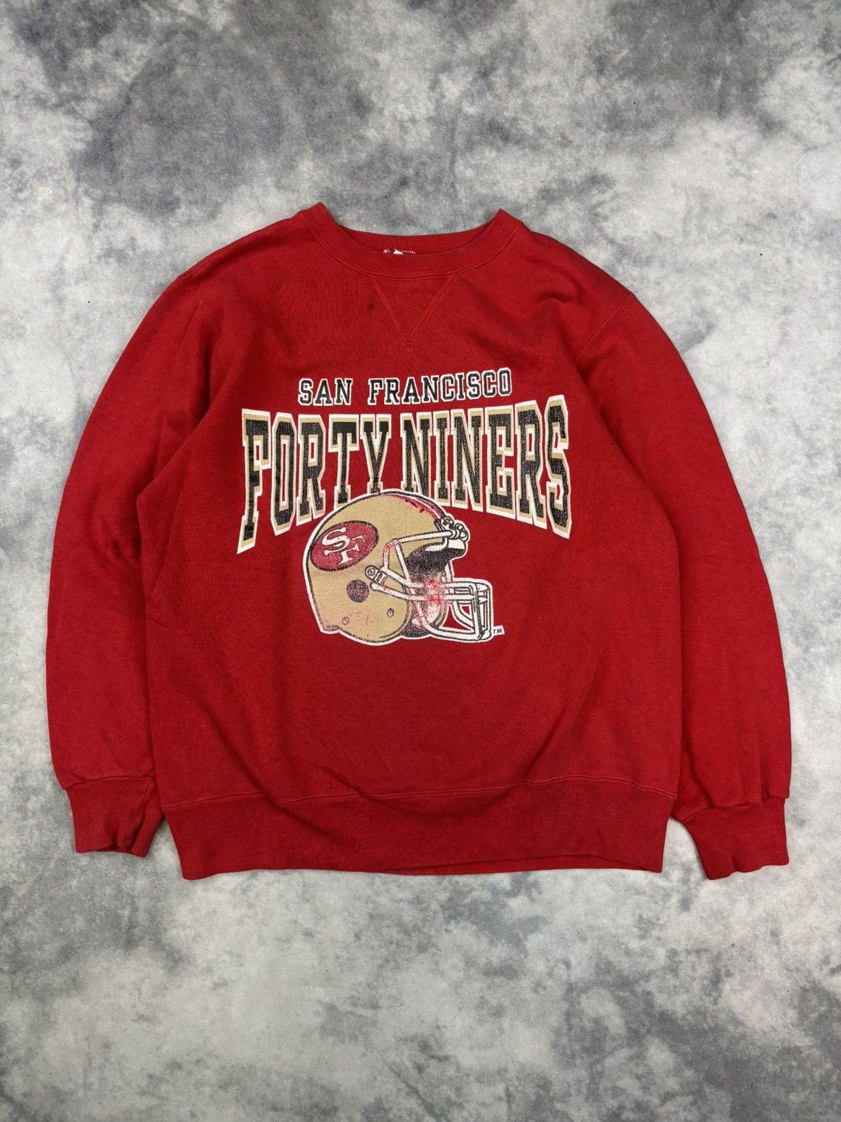 Champion × NFL × Vintage Vintage Distressed Crewneck San Francisco Forty Nines 90s Size US M / EU 48-50 / 2 - 1 Thumbnail