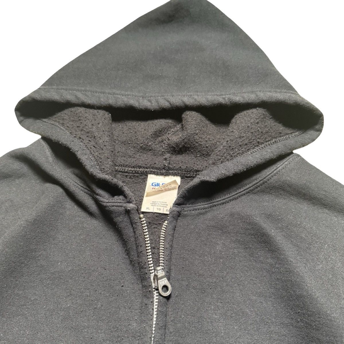 Gildan Vintage Y2K Gildan Faded Black Full Zip Hoodie Jacket XL Size US XL / EU 56 / 4 - 3 Thumbnail