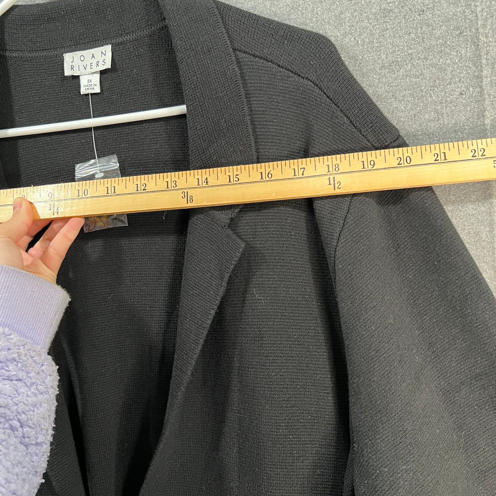 Other Joan Rivers Milano Knit Sweater Blazer Black, Size 3X Size 3XL / US 20-22 - 6 Thumbnail