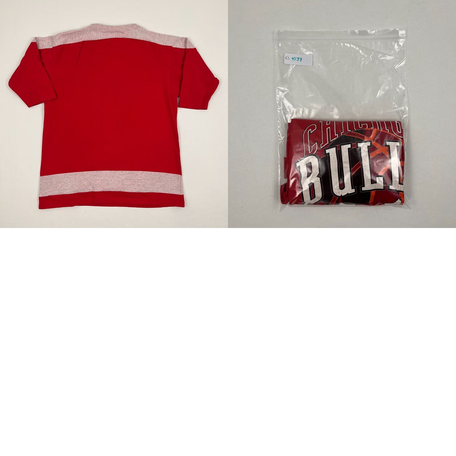 Vintage VTG 90s Chicago Bulls Graphic T-Shirt Mens M/L Retro Throwback USA Shirt Adult M Red Cotton Logo 3/4 Sleeve Crew Neck Sports 90s Mens Size US M / EU 48-50 / 2 - 8 Thumbnail