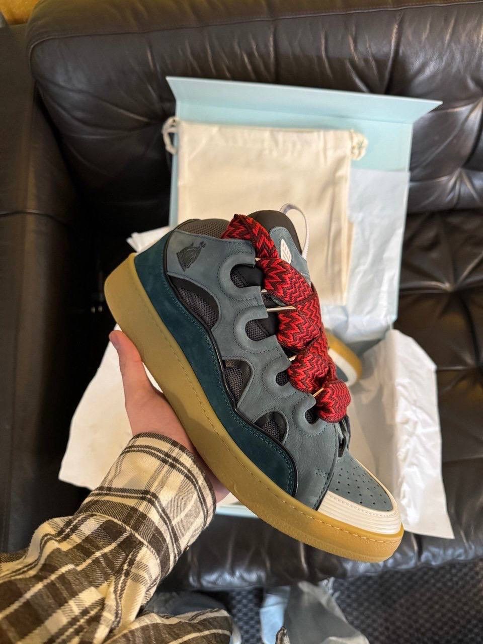 Lanvin LANVIN CURB BLUE SNEAKER Size US 9 / EU 42 - 2 Thumbnail