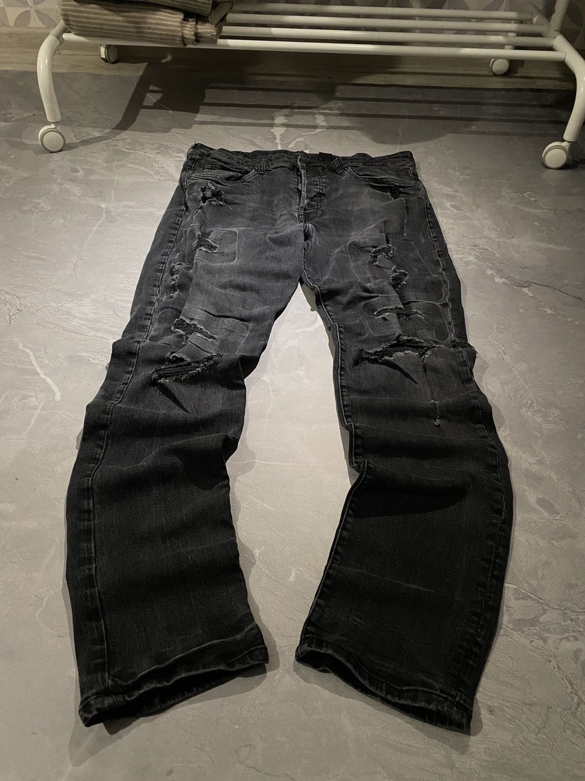 Vintage Ripped Distressed Fresh Sexy One/ Rep Vintage Avan Garde Size US 34 / EU 50 - 1 Thumbnail
