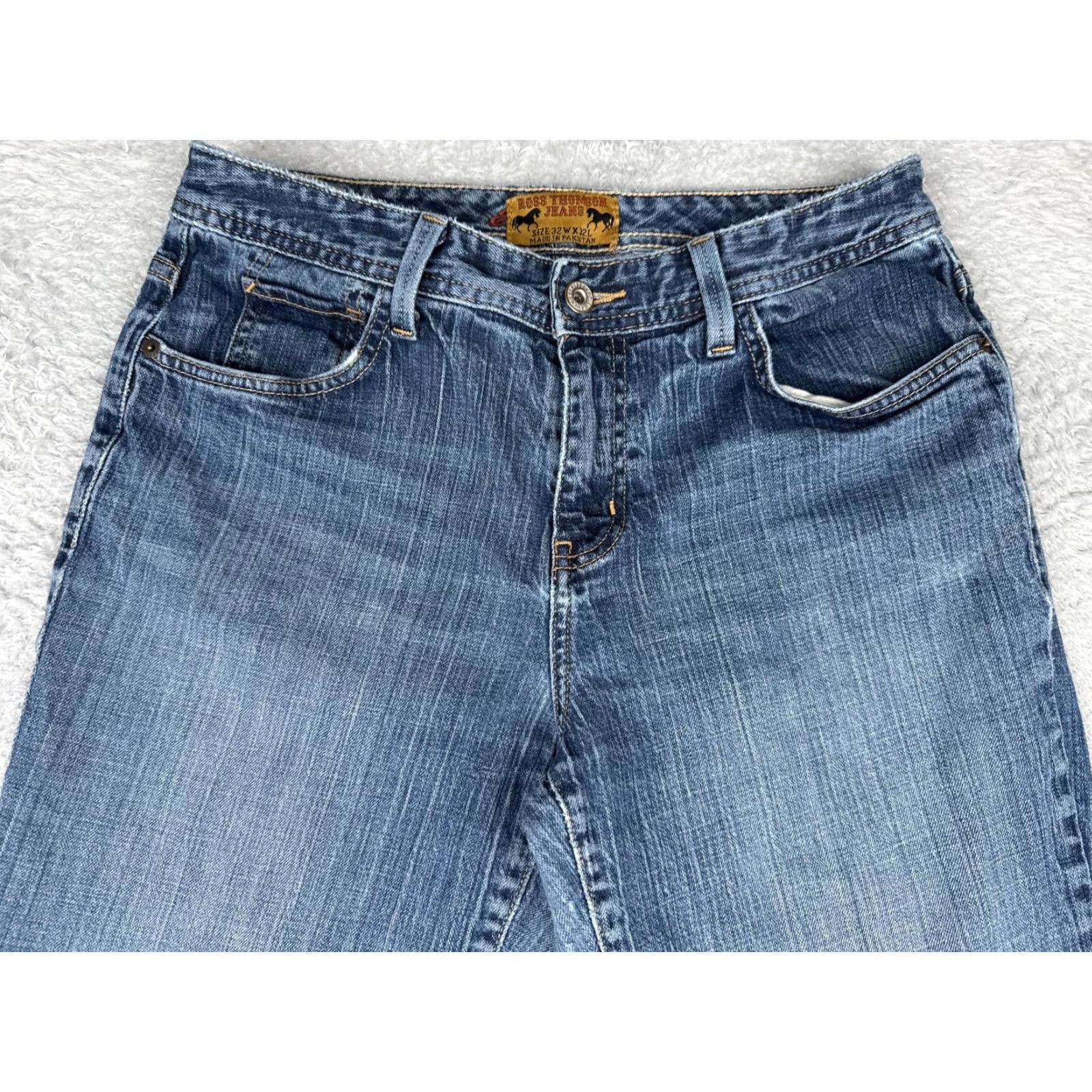 Denime Ross Thomson Jeans Women 32x32 Blue Straight Denim Cotton Medium Wash Casual Size 24" / US 00 / IT 34 - 4 Thumbnail