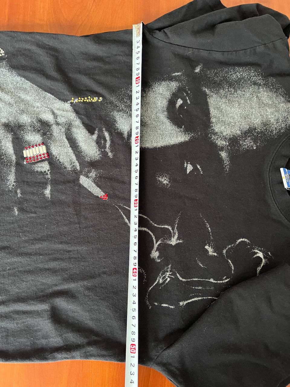 Vintage 2001 TUPAC SHAKUR RAP TEE NEO FACE RHINESTONES GRAPHIC TSHIR Size US M / EU 48-50 / 2 - 12 Thumbnail