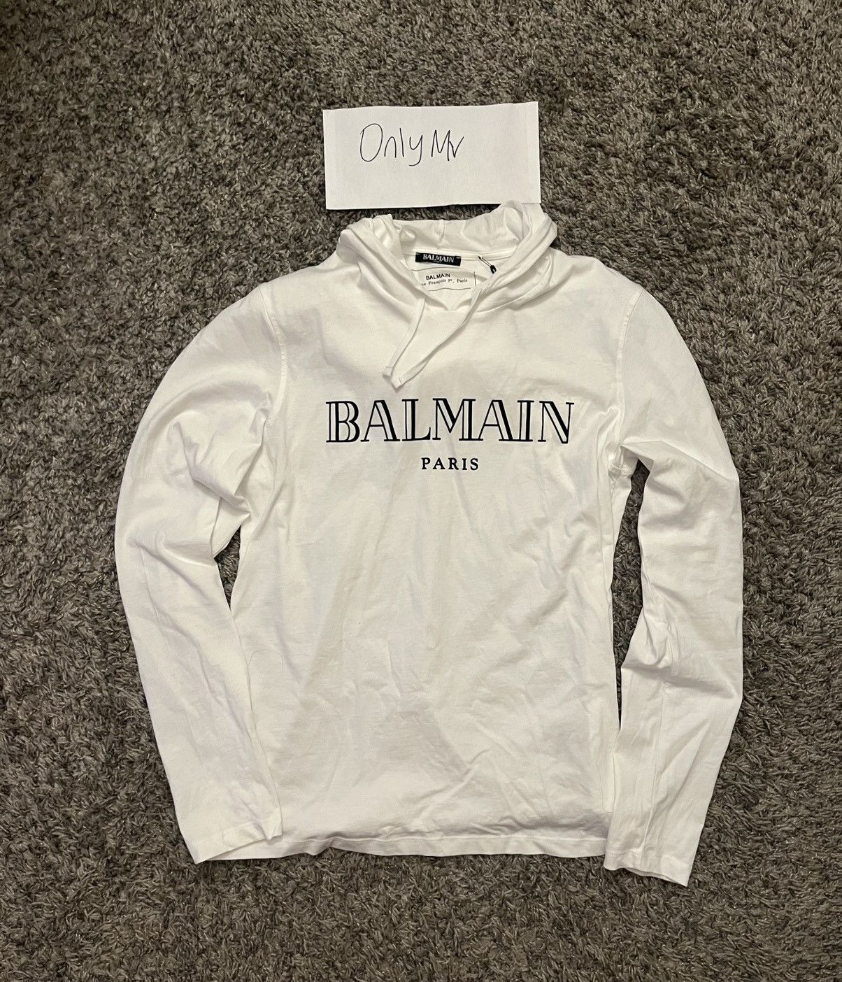 パーカー・フーディ BALMAIN Velvet logo hoodie Balmain - Slim-Fit Logo-Jacquard Cotton-Blend Velvet Zip-Up