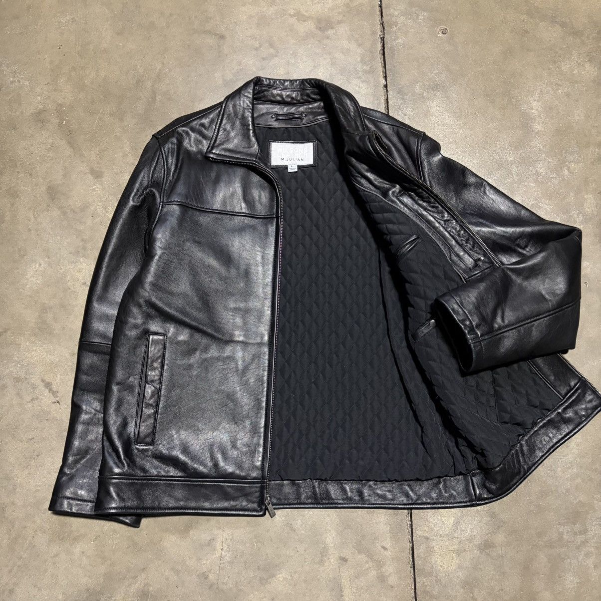 Wilsons Leather Vintage Wilsons Leather Bomber Jacket Moto Biker Grunge 90s Size US L / EU 52-54 / 3 - 6 Thumbnail