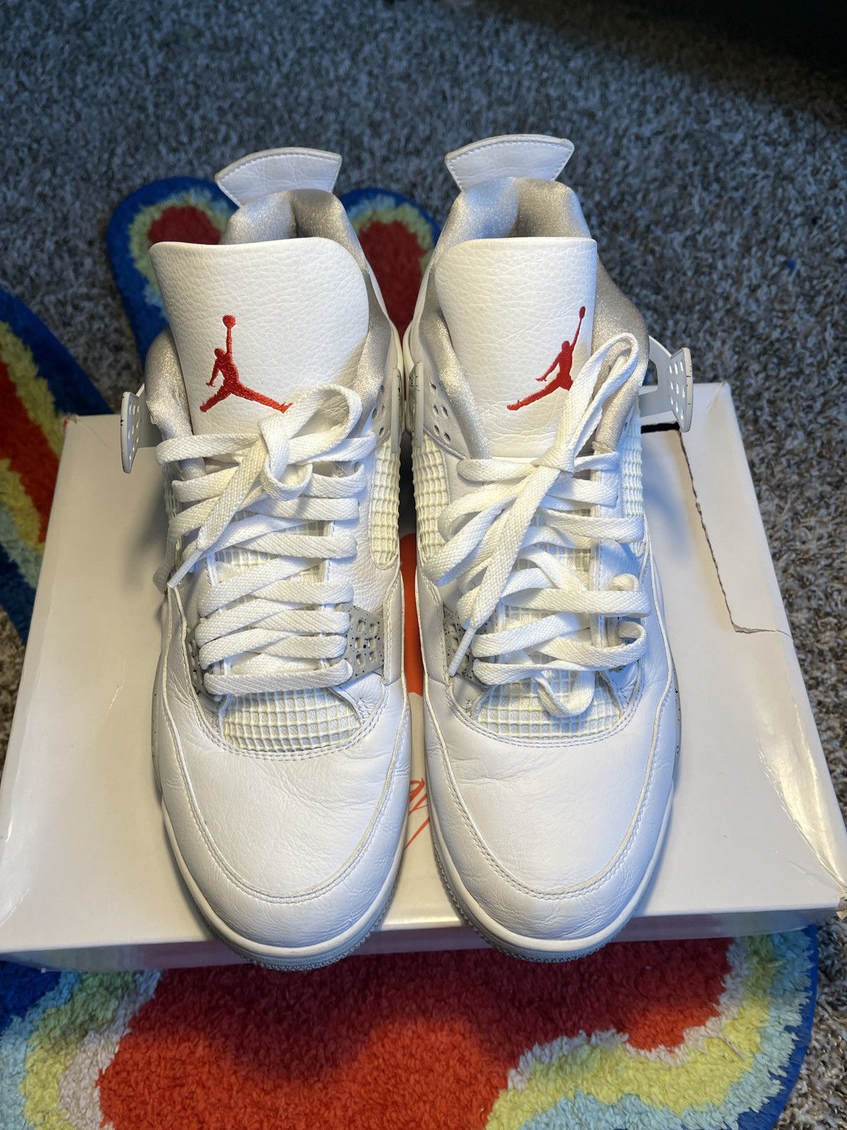 Jordan Brand Air Jordan 4 Retro White Oreo Size US 13 / EU 46 - 4 Thumbnail