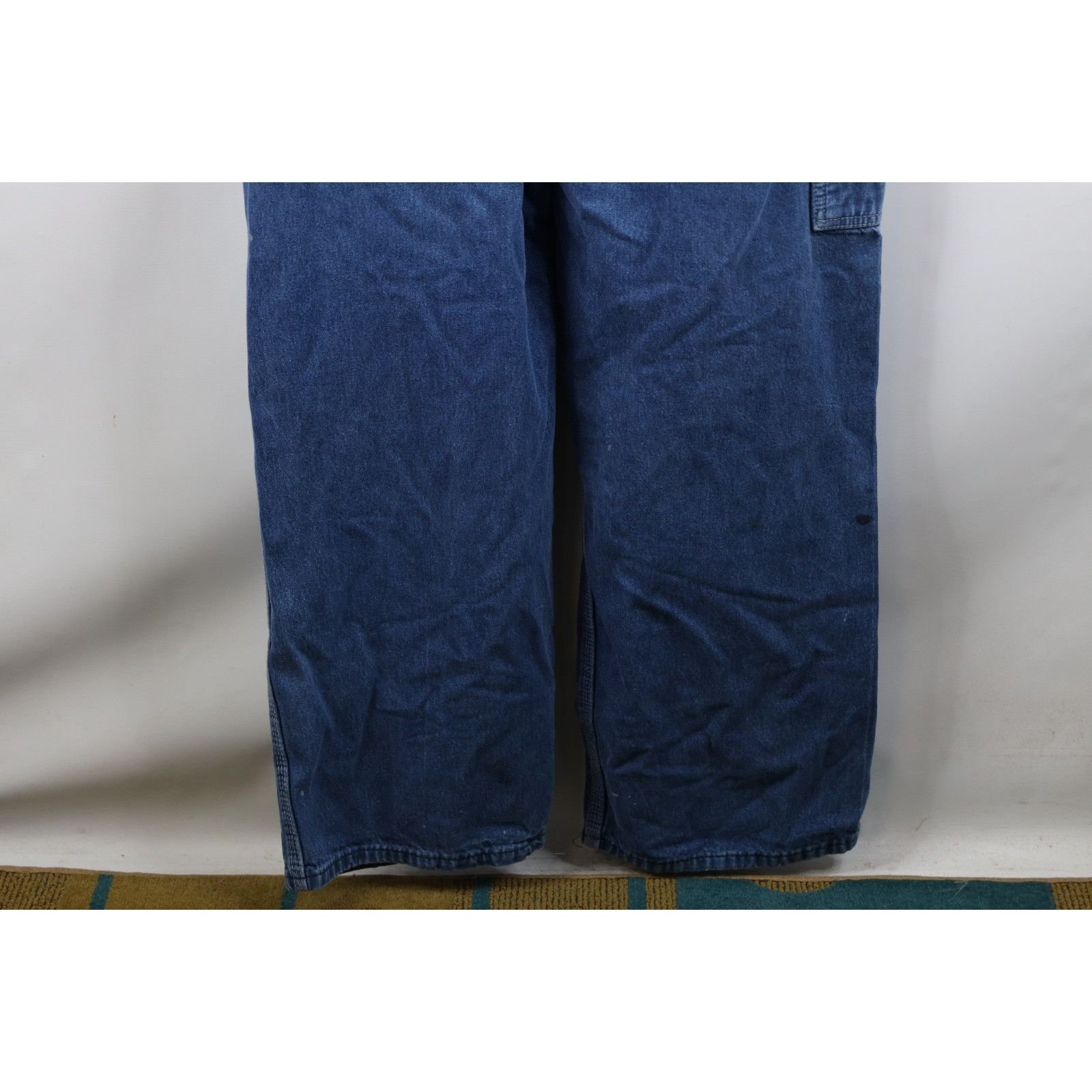 Vintage Vintage 90s Streetwear Thrashed Wide Leg Denim Overalls Size US 42 / EU 58 - 24 Thumbnail