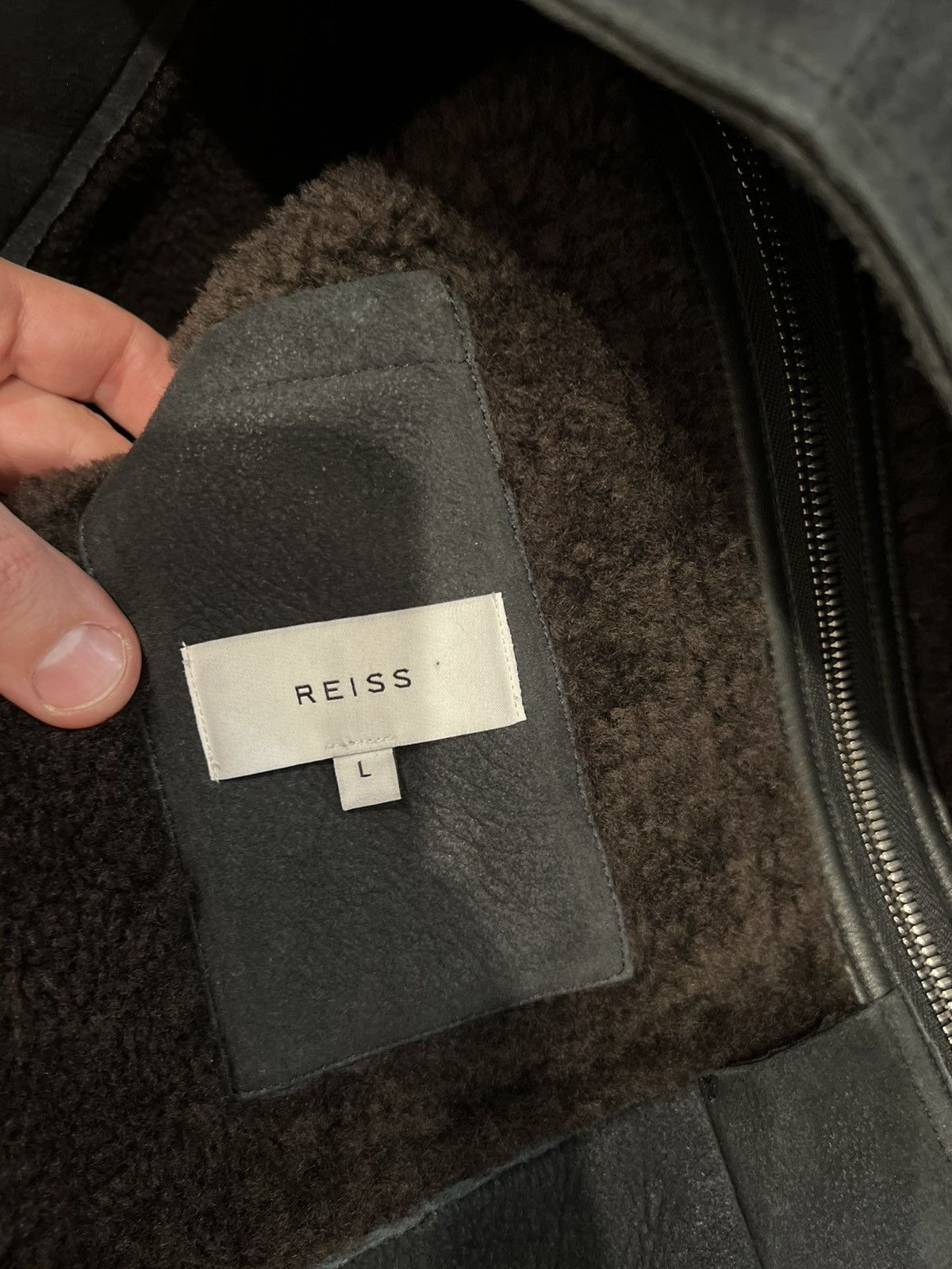 Reiss Reiss Shearling Bomber Jacket size L Size US L / EU 52-54 / 3 - 8 Thumbnail