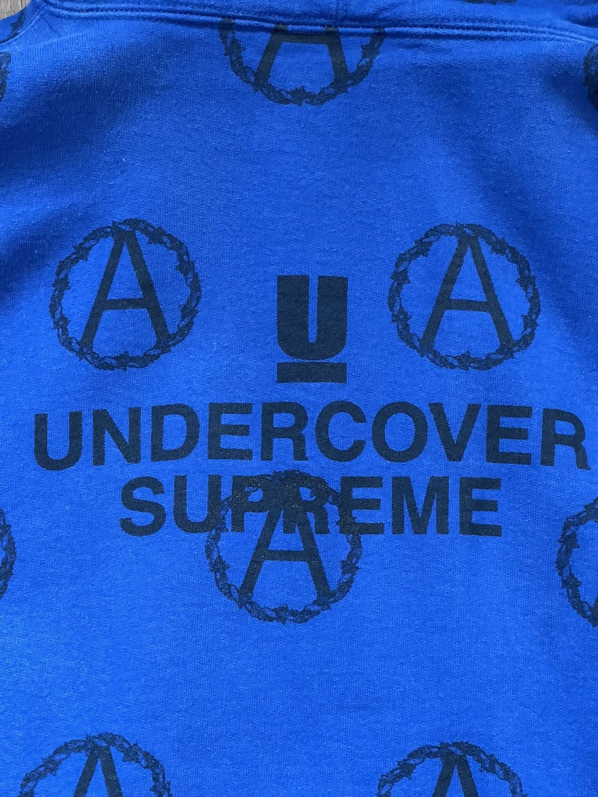 Supreme × Undercover Supreme x Undercover Anarchy Hoodie Blue Sz. L Size US L / EU 52-54 / 3 - 7 Thumbnail