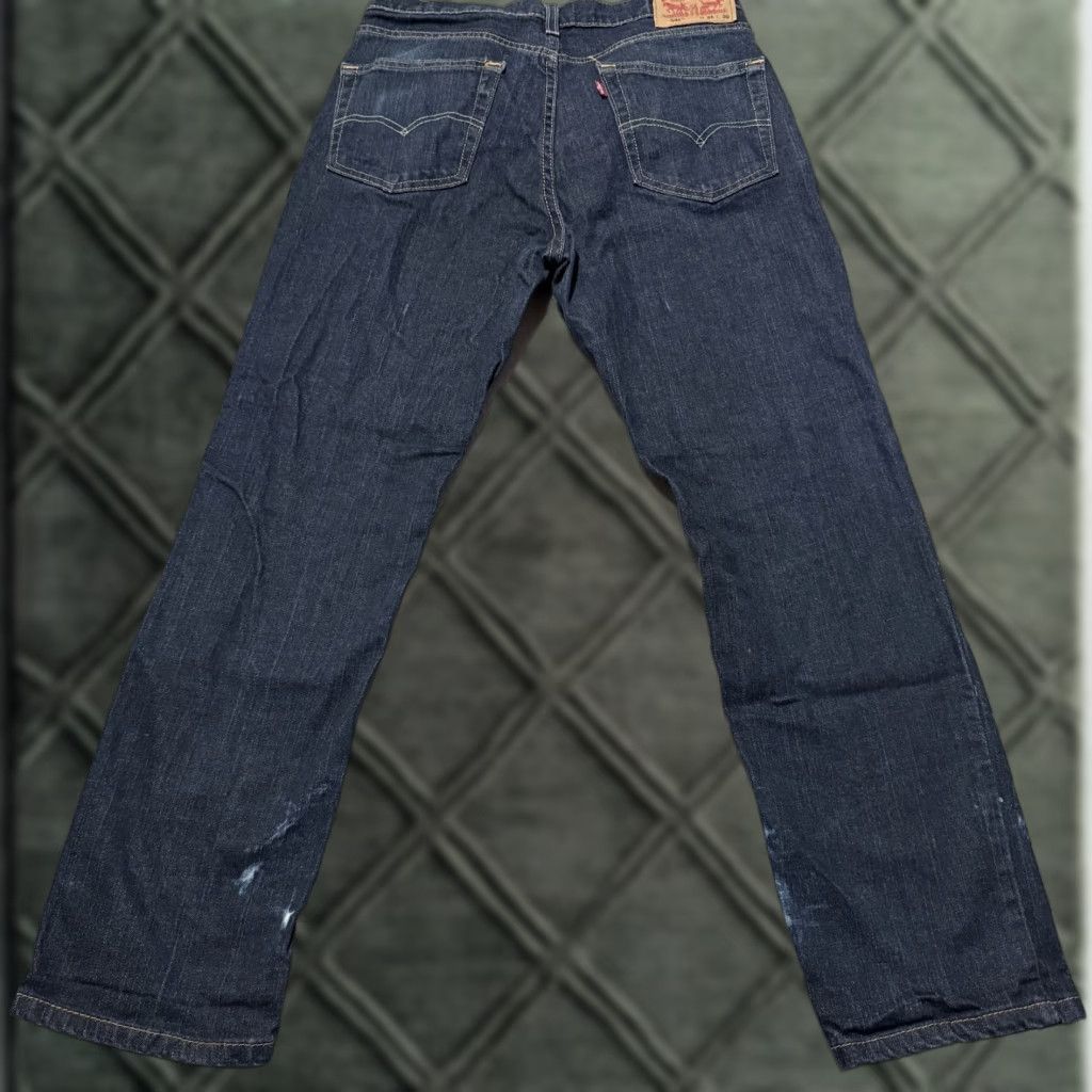 Levi's Levi's 541 Jeans Men Blue Denim Low Rise Distressed - 31x30 - Athletic Taper Style Jeans Size US 31 - 1 Thumbnail