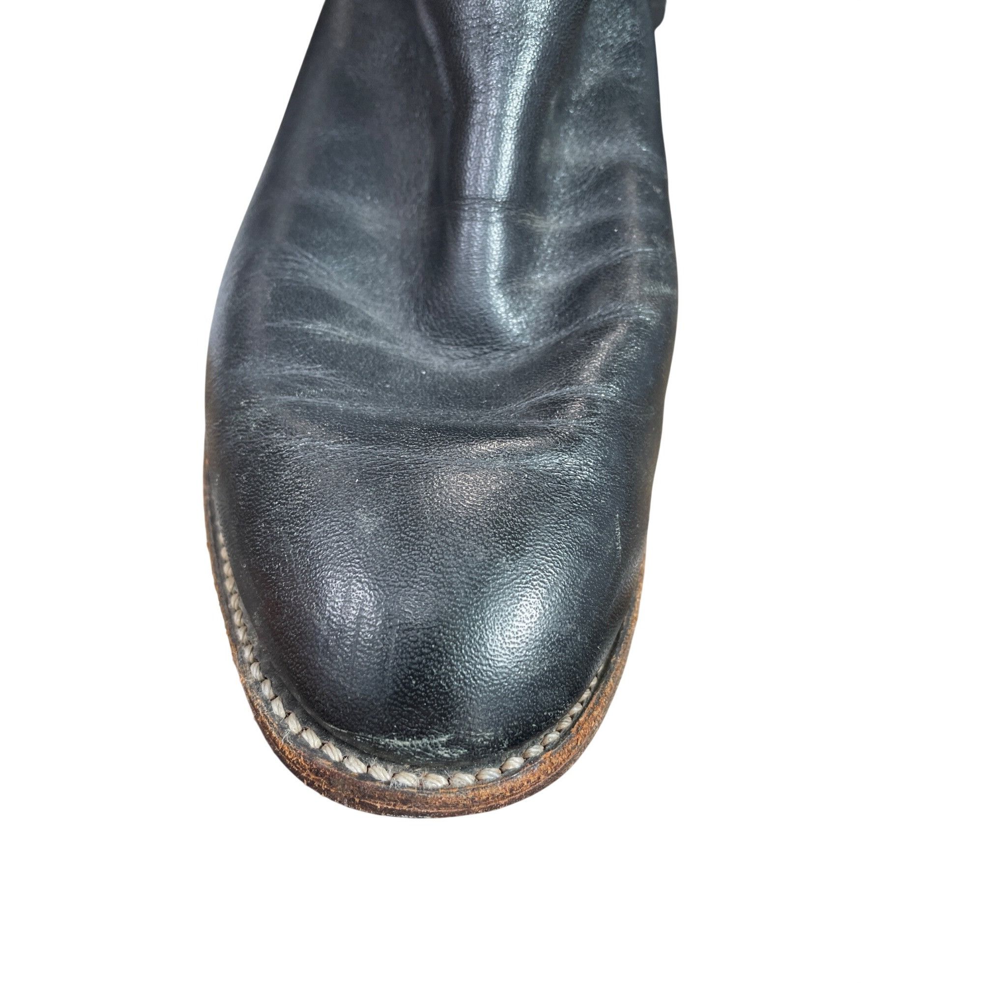 Justin Justin Boots Mens Black Leather Mid Calf Western Boots Sz 7. Size US 7.5 / EU 40-41 - 14 Thumbnail