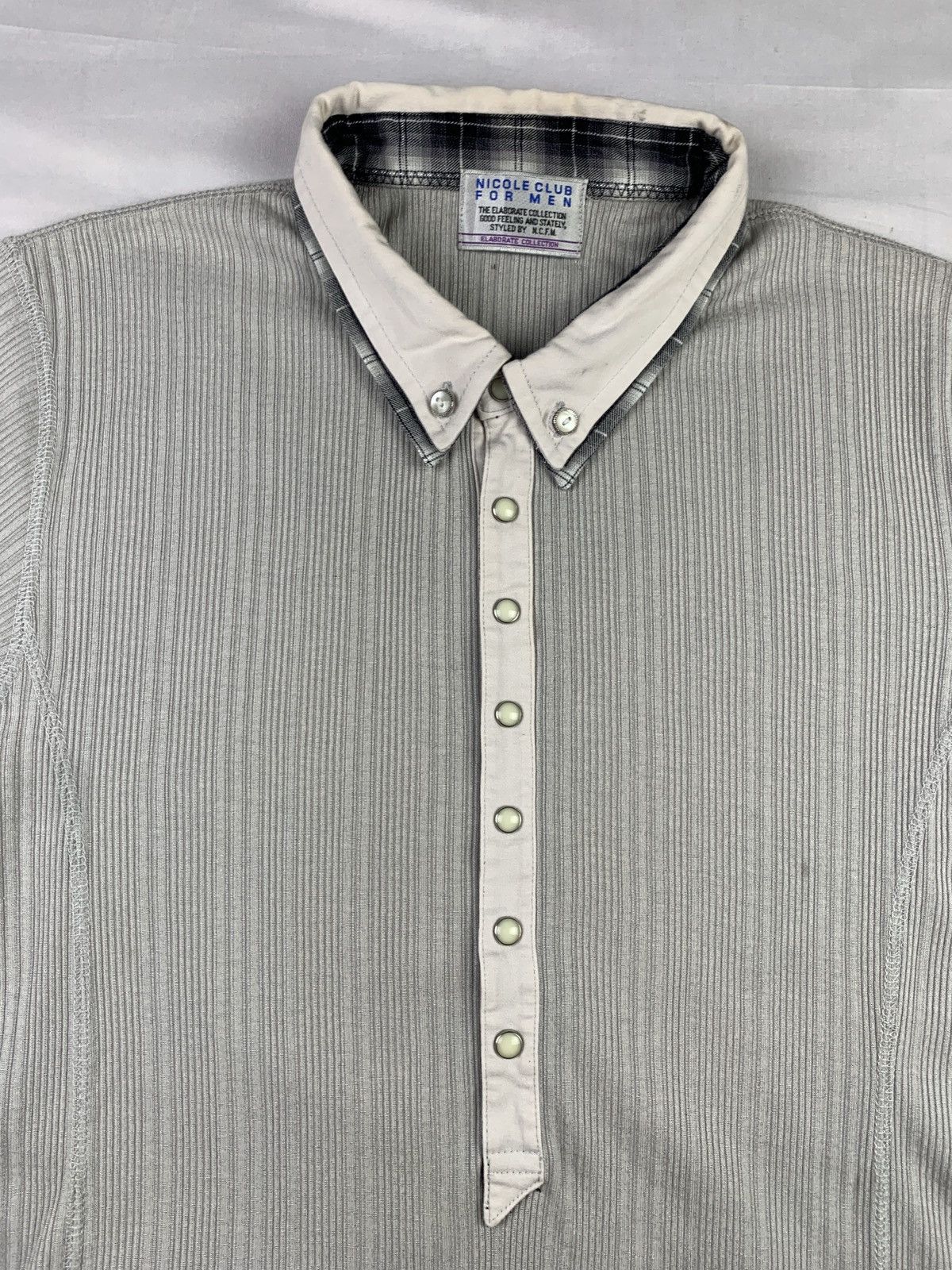 Nicole Club 2000s Nicole Club For Men Soft GreenDouble Collar Polo Shirt Size US S / EU 44-46 / 1 - 2 Thumbnail
