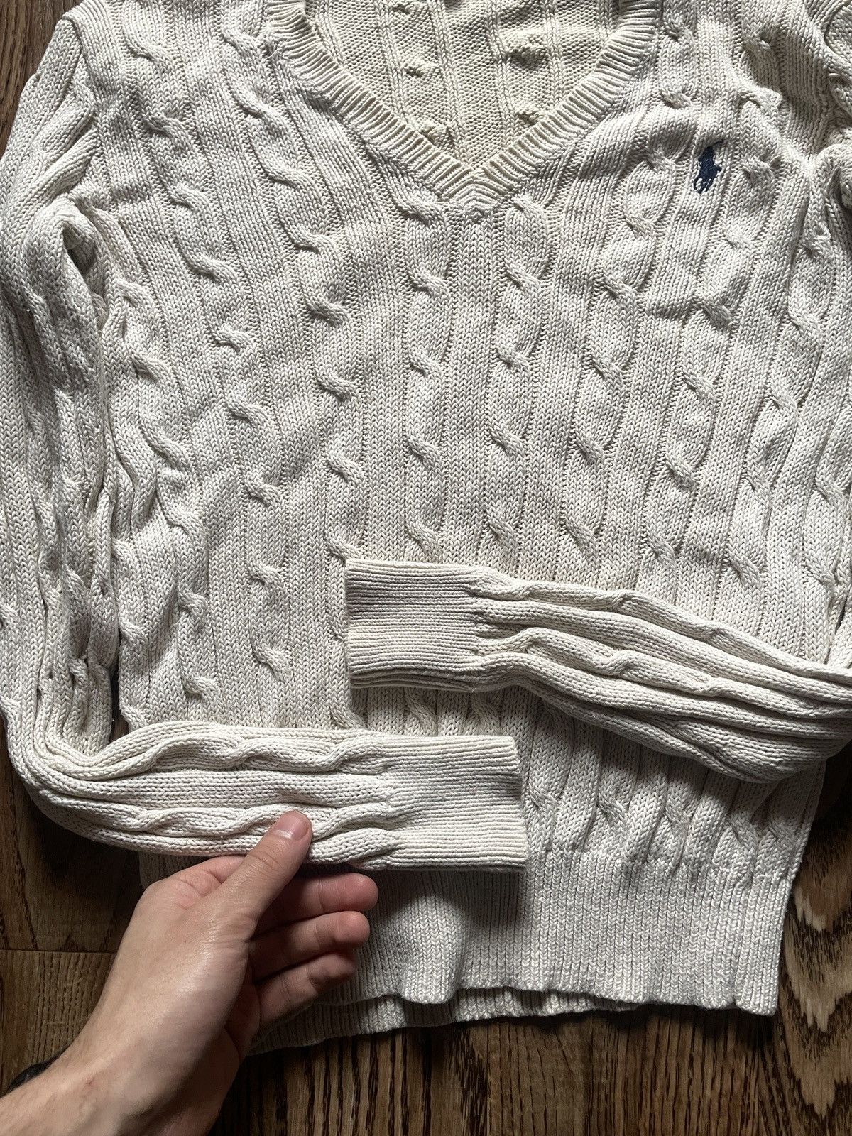 Polo Ralph Lauren Polo Ralph Lauren sweater Knitted vintage 90s V-neck Size S / US 4 / IT 40 - 3 Thumbnail