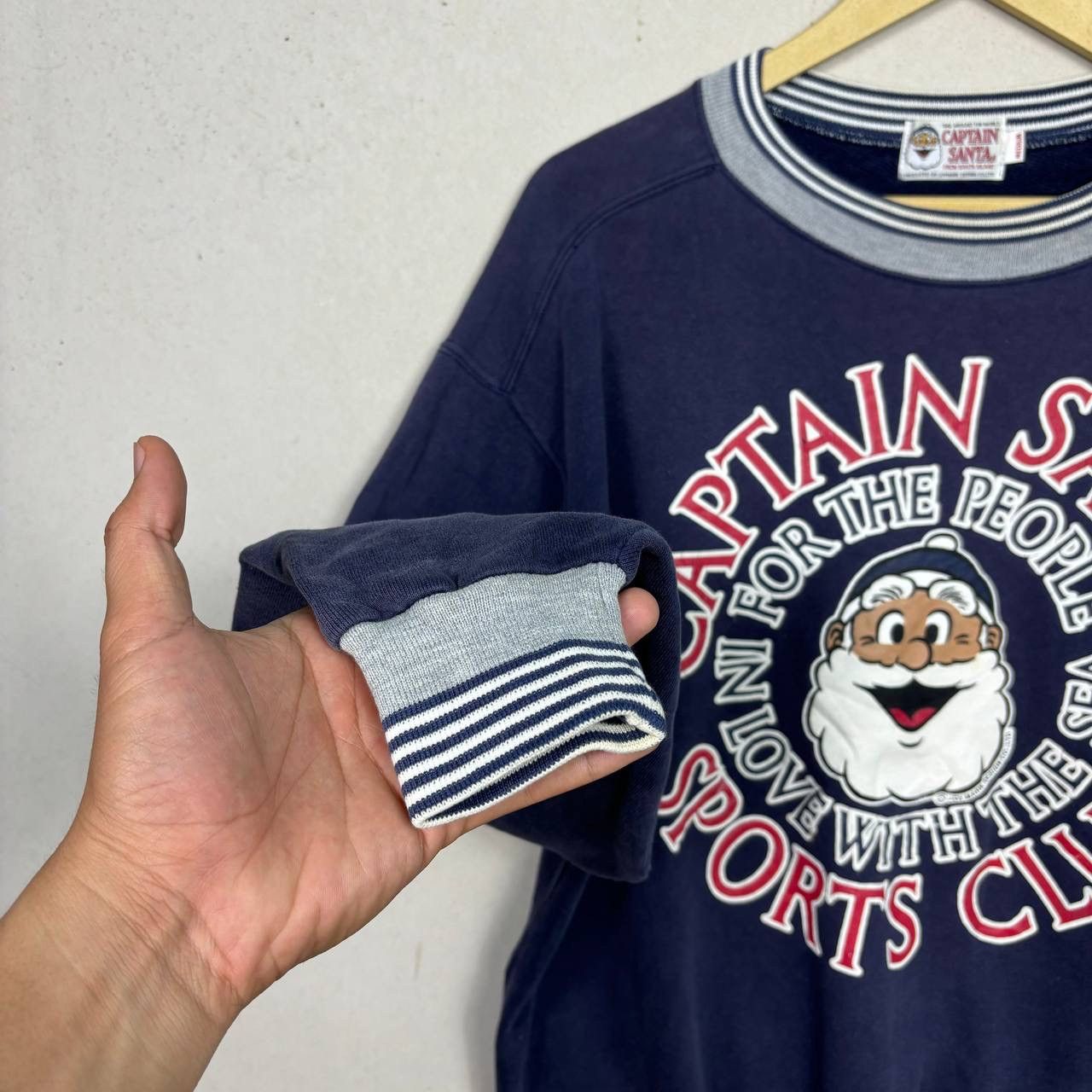 Japanese Brand Vtg 90s Captain Santa Sports Club Sweatshirt M Navy Faded Size US M / EU 48-50 / 2 - 6 Thumbnail