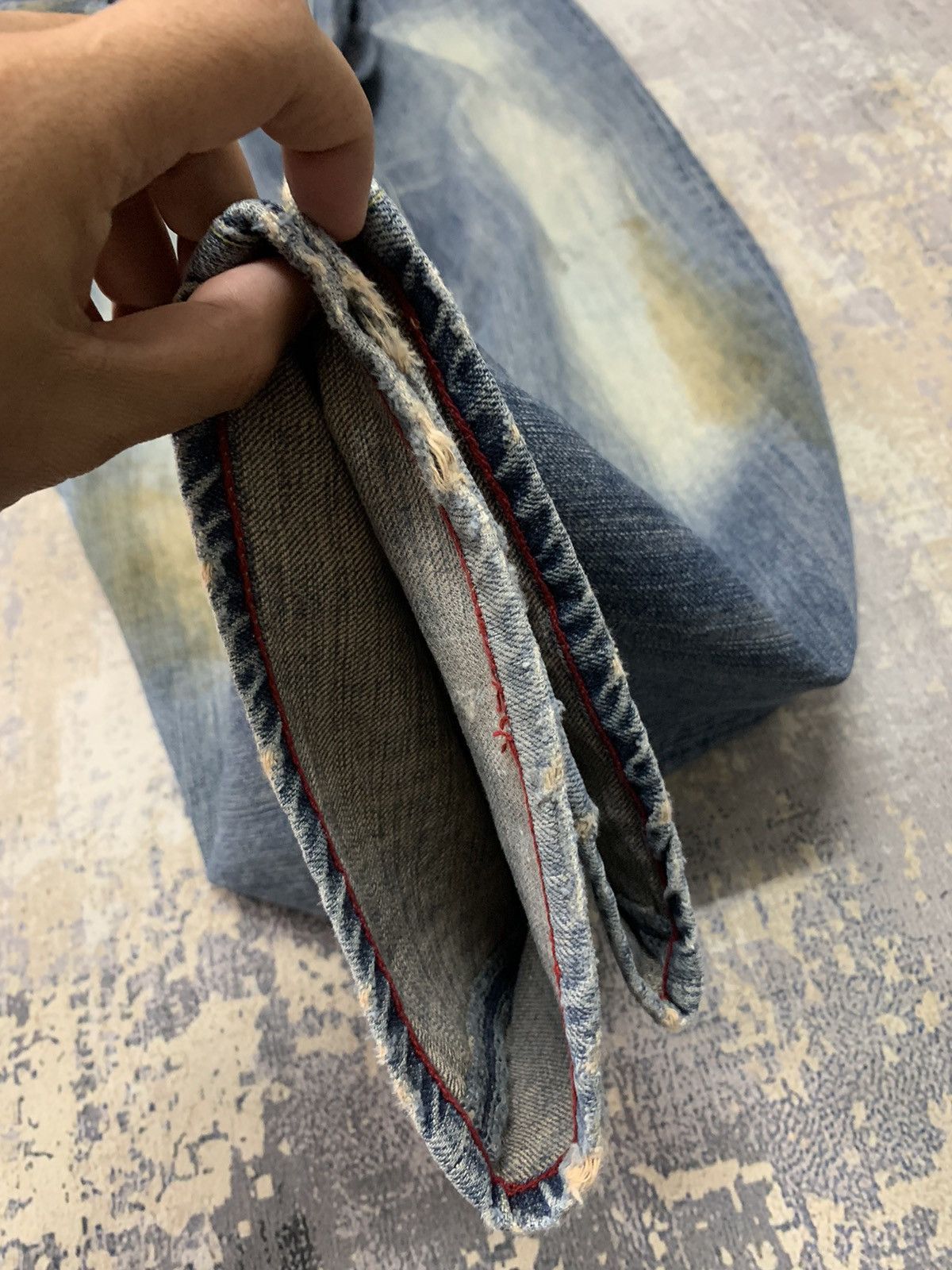 Japanese Brand Vintage Blueway Japanese Mud Wash Distressed Baggy Fit Jeans Size US 32 / EU 48 - 7 Thumbnail