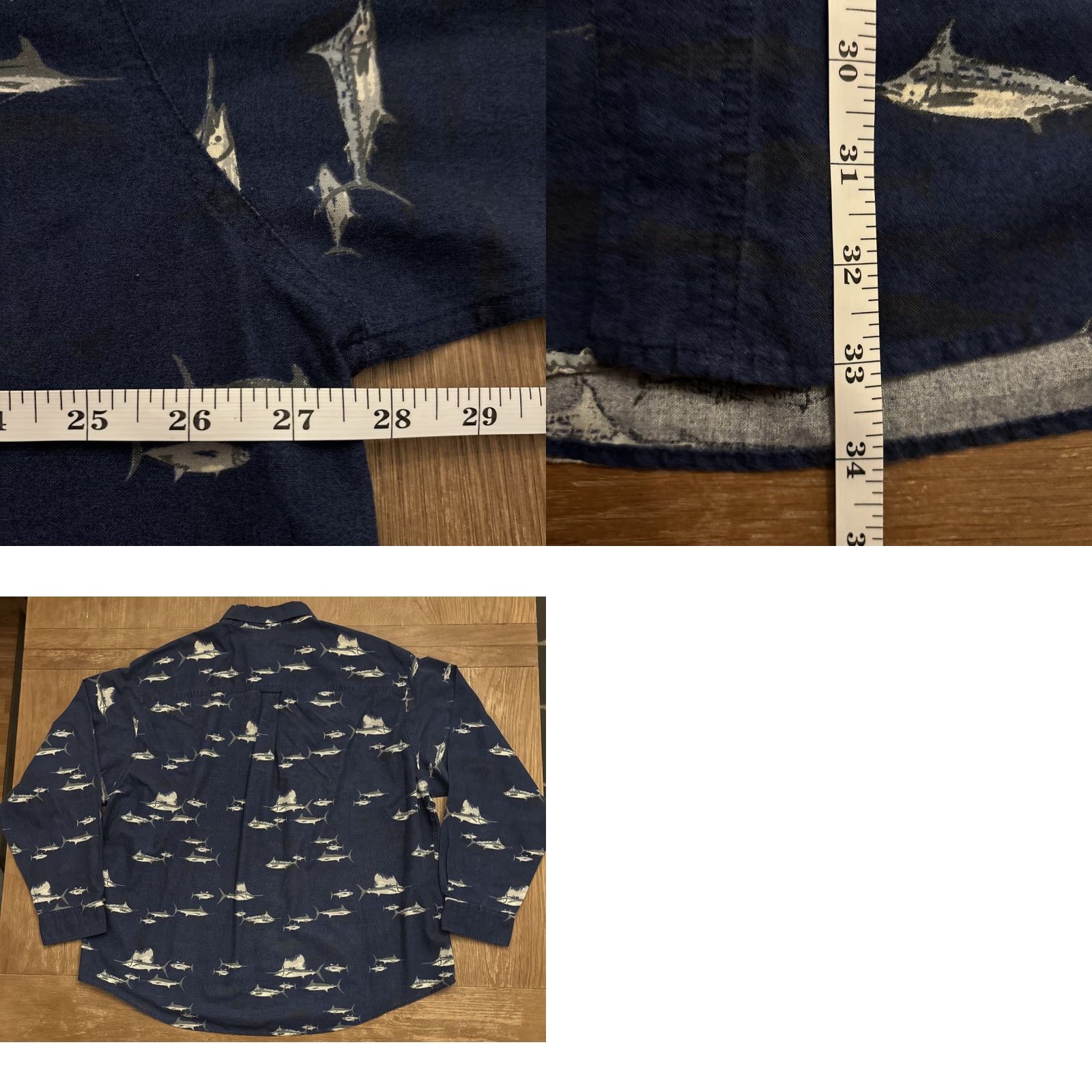 Vintage Woolrich Button-Up Shirt Long Sleeve 2XL Blue Fish Pattern Outdoor Casual Mens Size US XXL / EU 58 / 5 - 8 Thumbnail