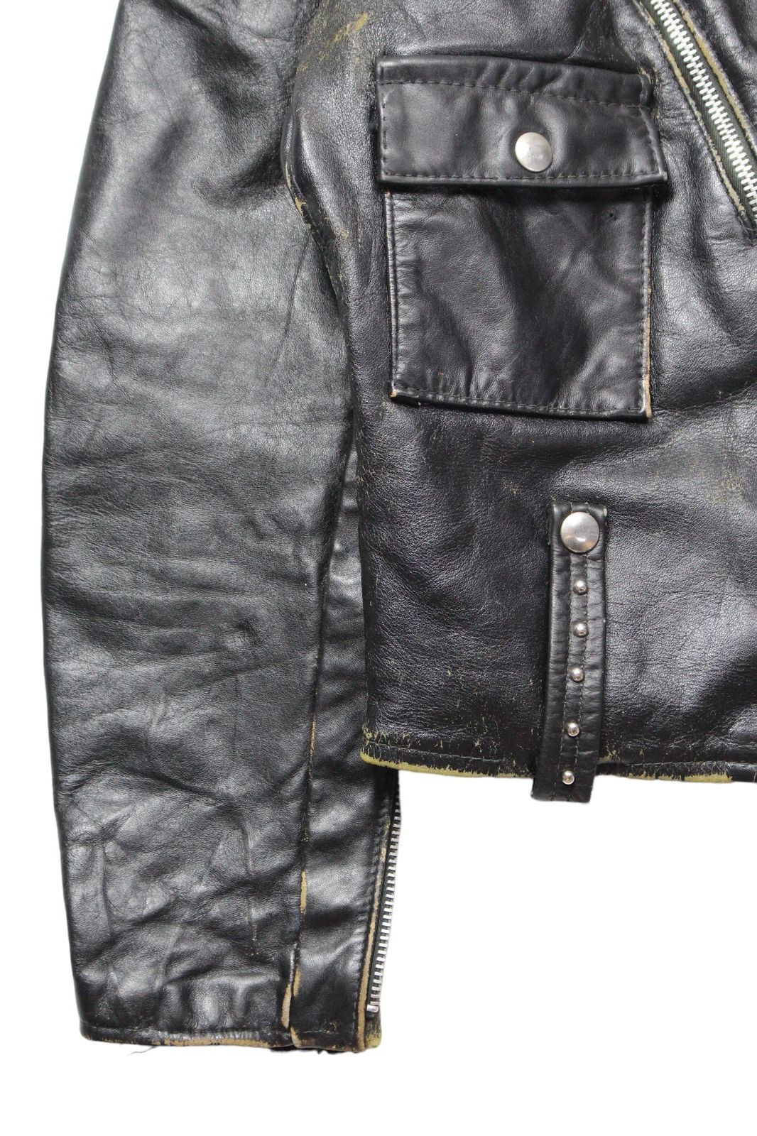 Vintage 1970S HARLEY DAVIDSON CYCLE QUEEN LEATHER BIKER JACKET Size S / US 4 / IT 40 - 4 Thumbnail