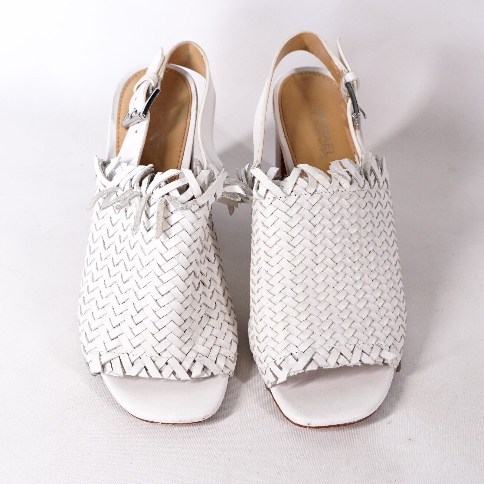 Michael Kors Michael Kors Woven Leather Shoes High Heels Pumps Women's 5M Size US 5 / IT 35 - 2 Thumbnail