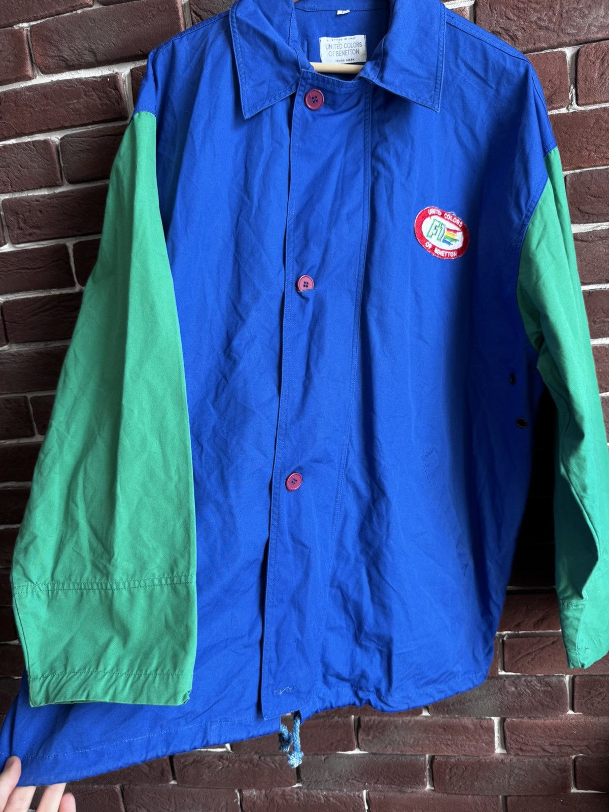 Benetton Vintage Benetton F1 Pitstop Crew Racing Team Light Jacket Size US L / EU 52-54 / 3 - 7 Thumbnail