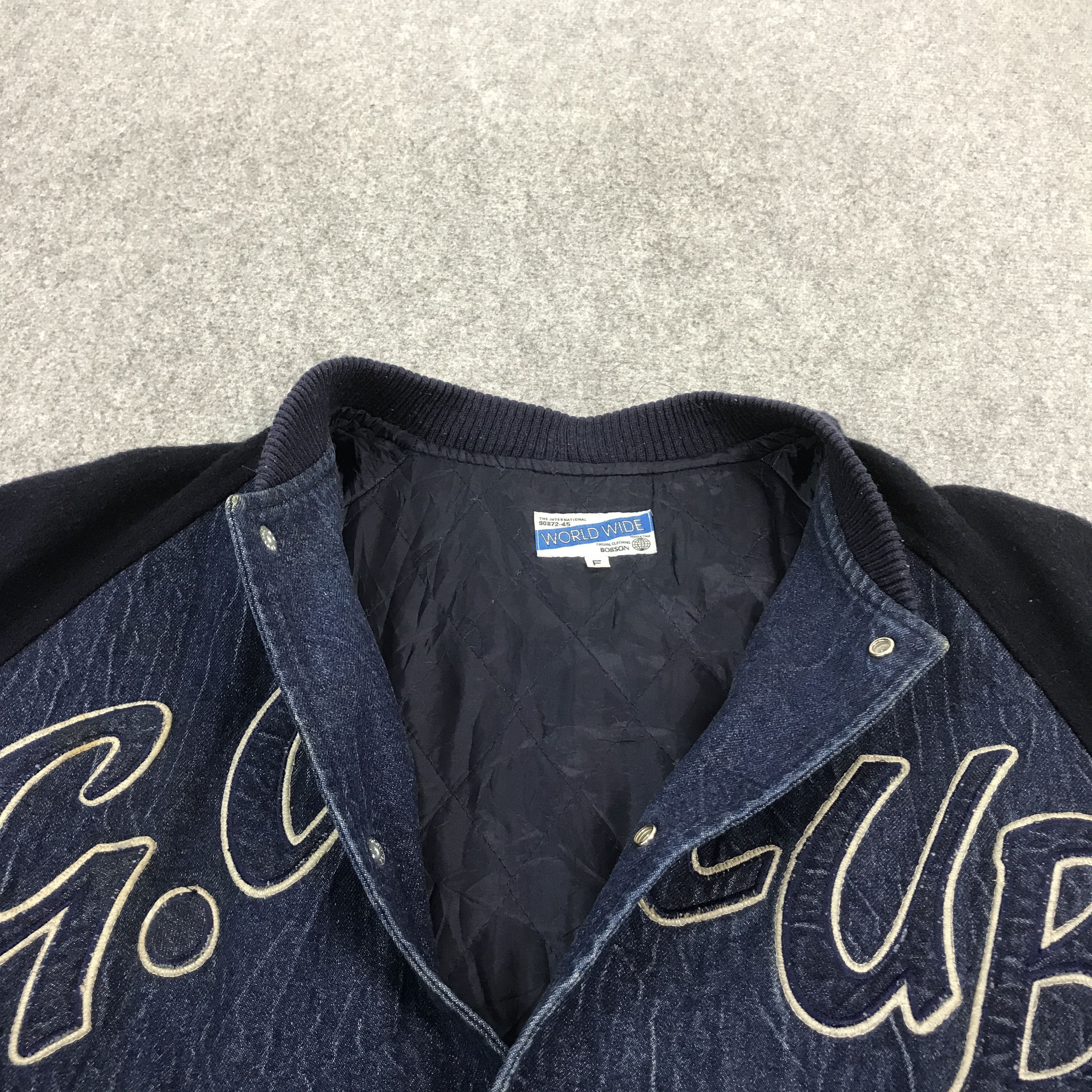 Japanese Brand japan gclub denim Wool varsty jacket Size US XL / EU 56 / 4 - 5 Thumbnail