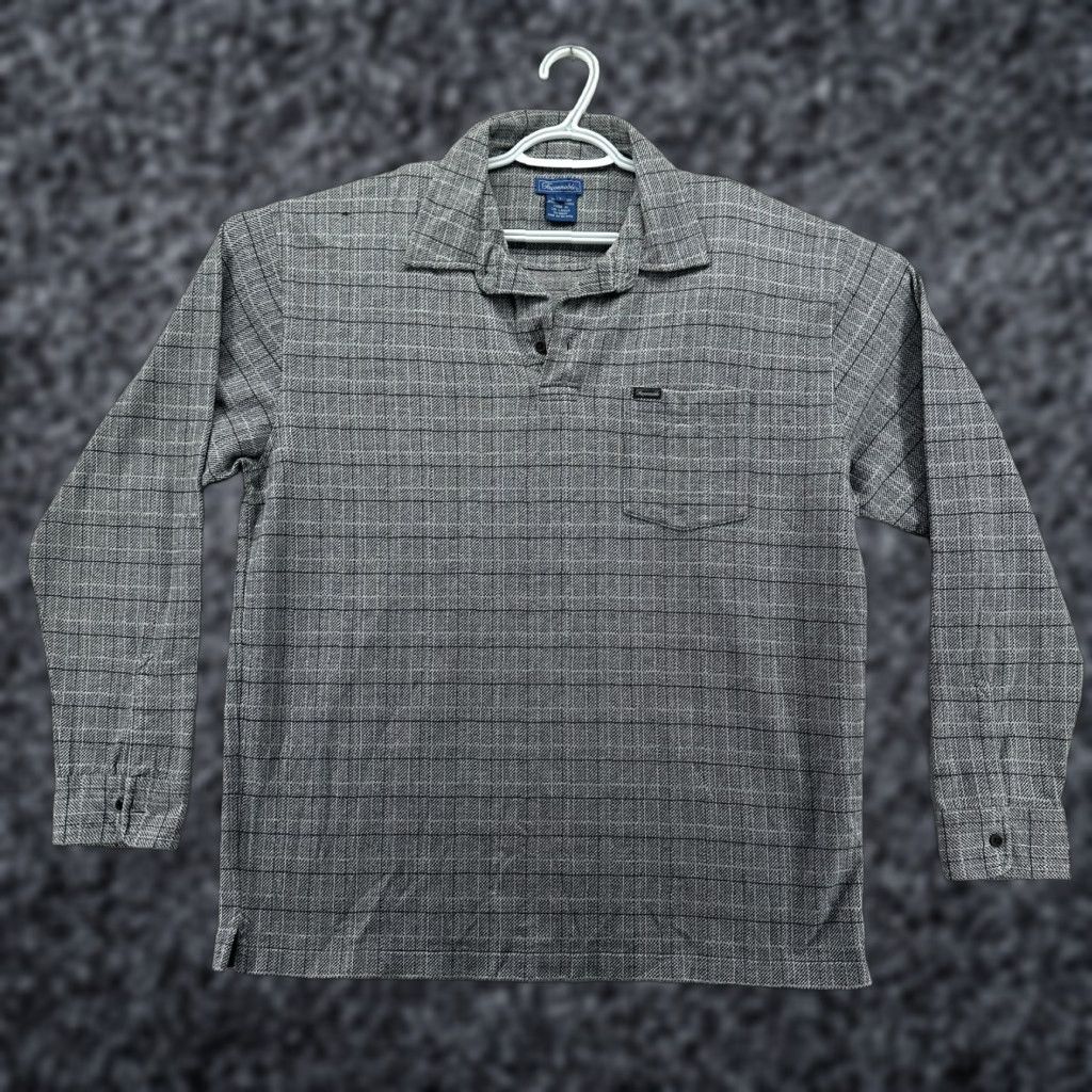 Faconnable Faconnable Polo Shirt Mens Large Cotton Gray Long Sleeve Collared Front Pocket Size US L / EU 52-54 / 3 - 1 Thumbnail