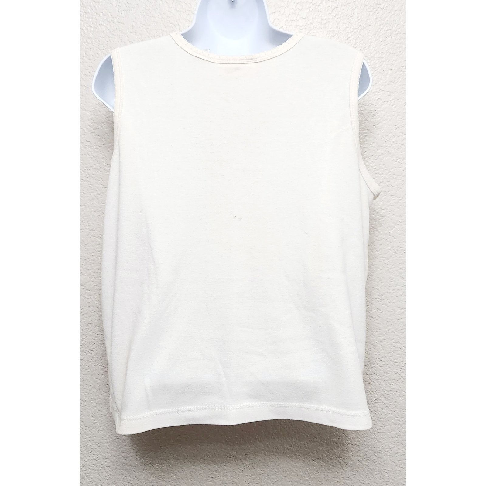 Other Draper's & Damon's Cream Sleeveless Top PM Lightweight Size M / US 6-8 / IT 42-44 - 2 Thumbnail