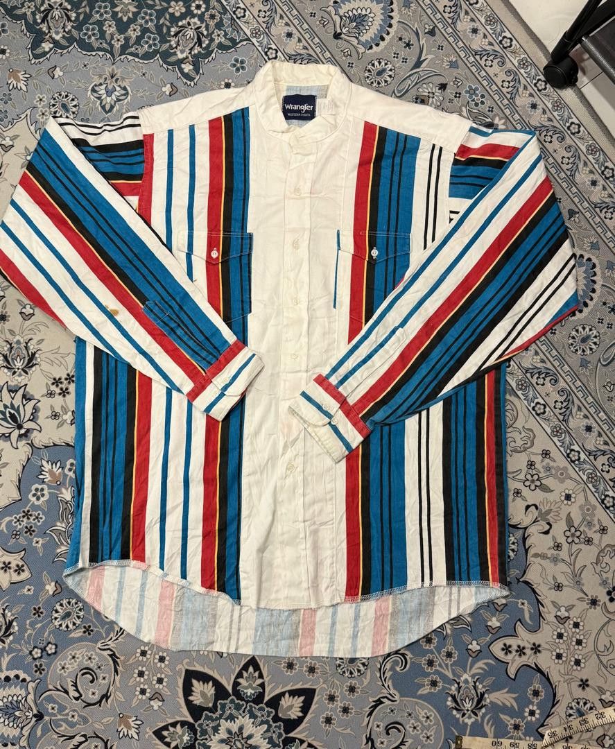 Wrangler Vintage Wrangler Western Shirt Stripe Size US XL / EU 56 / 4 - 1 Thumbnail