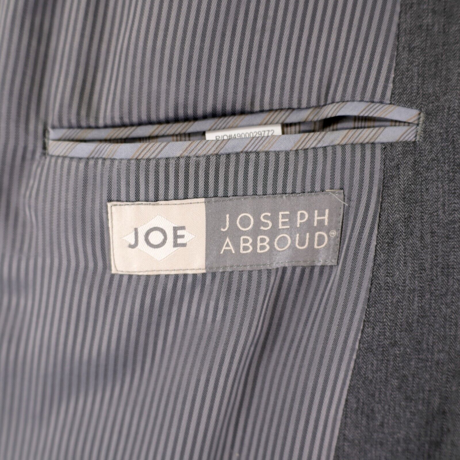 Joseph Abboud Joe Joseph Abboud Polyester Gray Herringbone 2 Button 2 Piec Size 42R - 9 Thumbnail