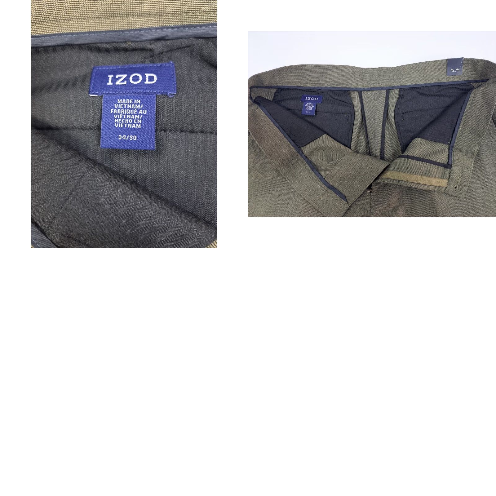 Izod NWT IZOD Dress Pants British Khaki Sportflex Waist Metric Fit 34x30 #5059 Size US 34 / EU 50 - 8 Thumbnail