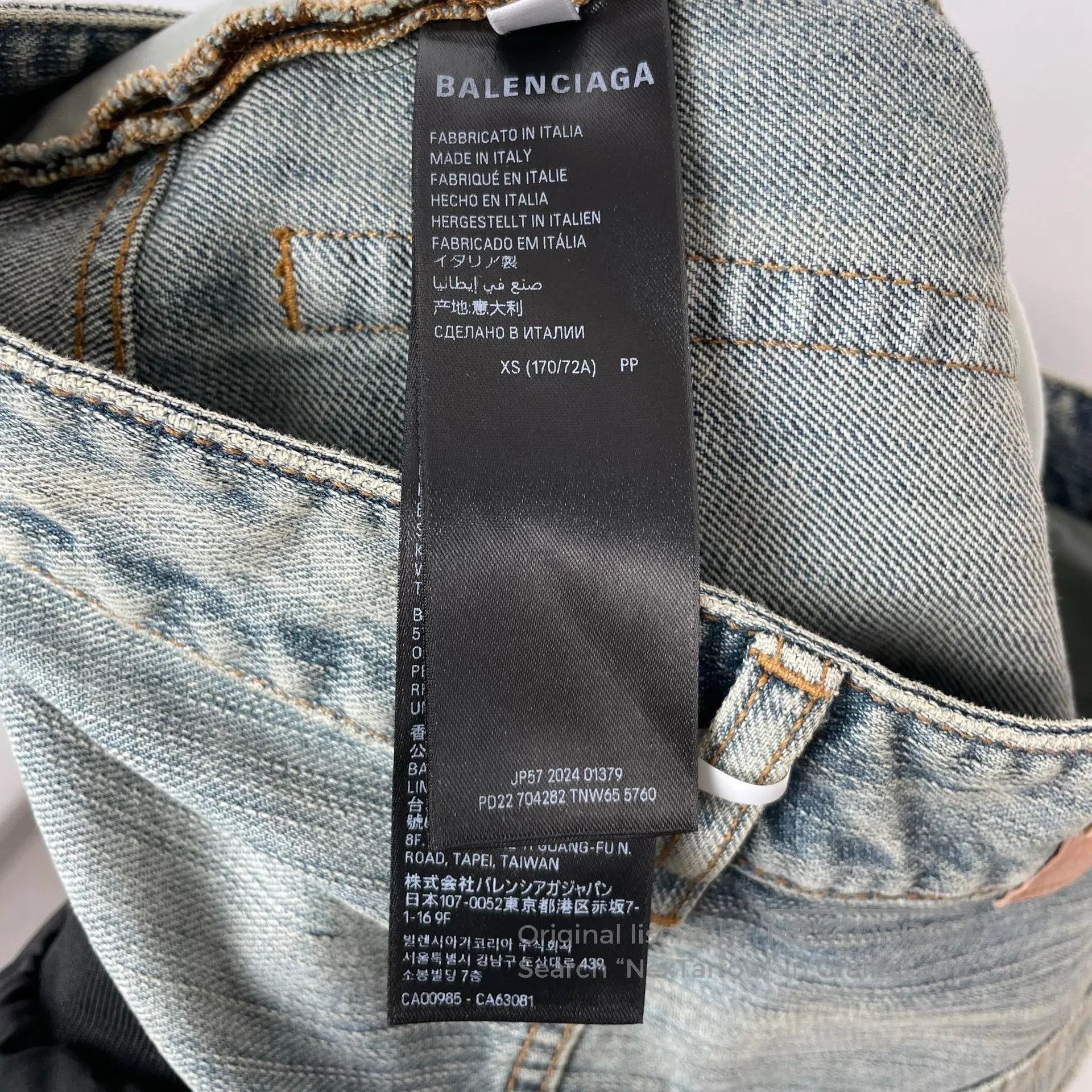 Balenciaga Balenciaga size XS Distressed Denim Wide Leg Pants Size XS Size US 27 - 7 Thumbnail
