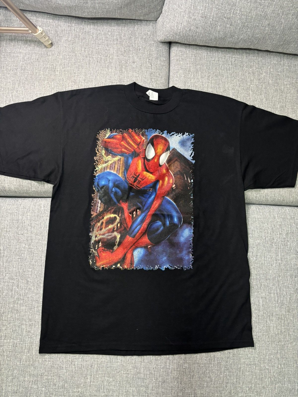 Marvel Comics × Vintage Vintage bootleg Spiderman shirt Size US XL / EU 56 / 4 - 1 Thumbnail