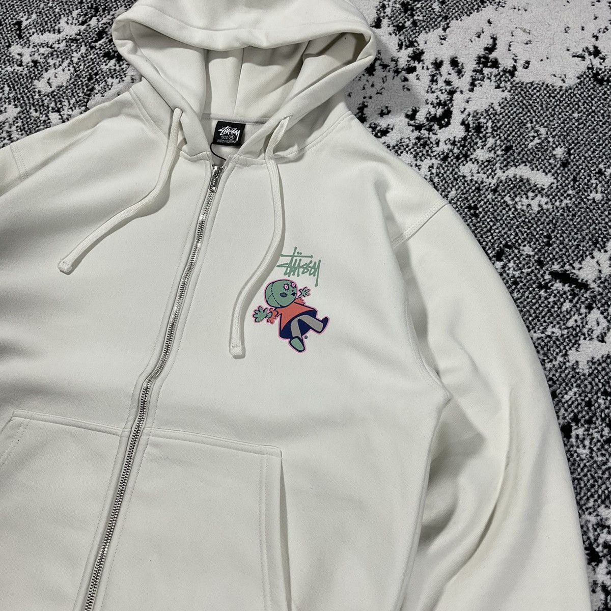 Stussy STUSSY DOLLIE ZIP HOODIE IN NATURAL - LARGE Size US L / EU 52-54 / 3 - 4 Thumbnail