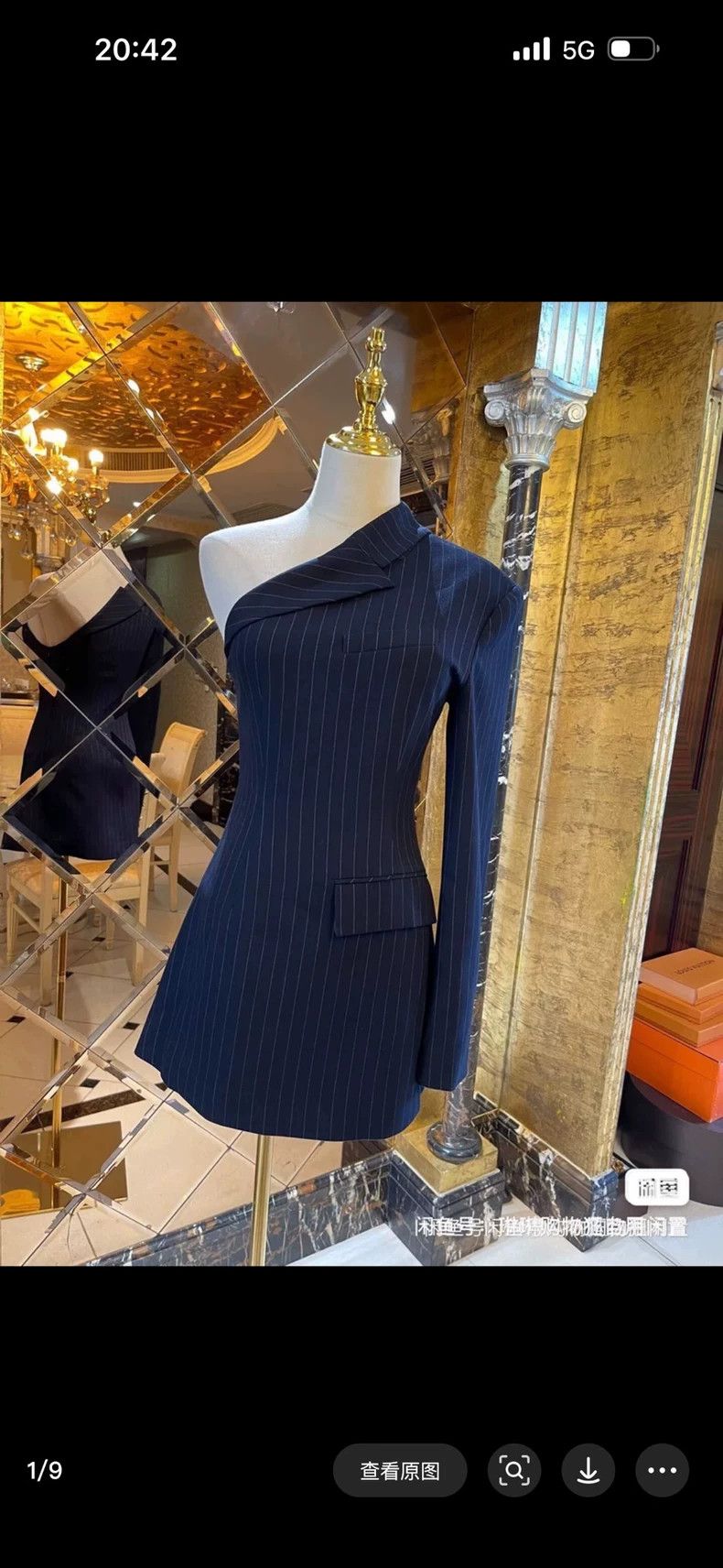 Versace Versace One shoulder wool suit dress Size S / US 4 / IT 40 - 1 Thumbnail