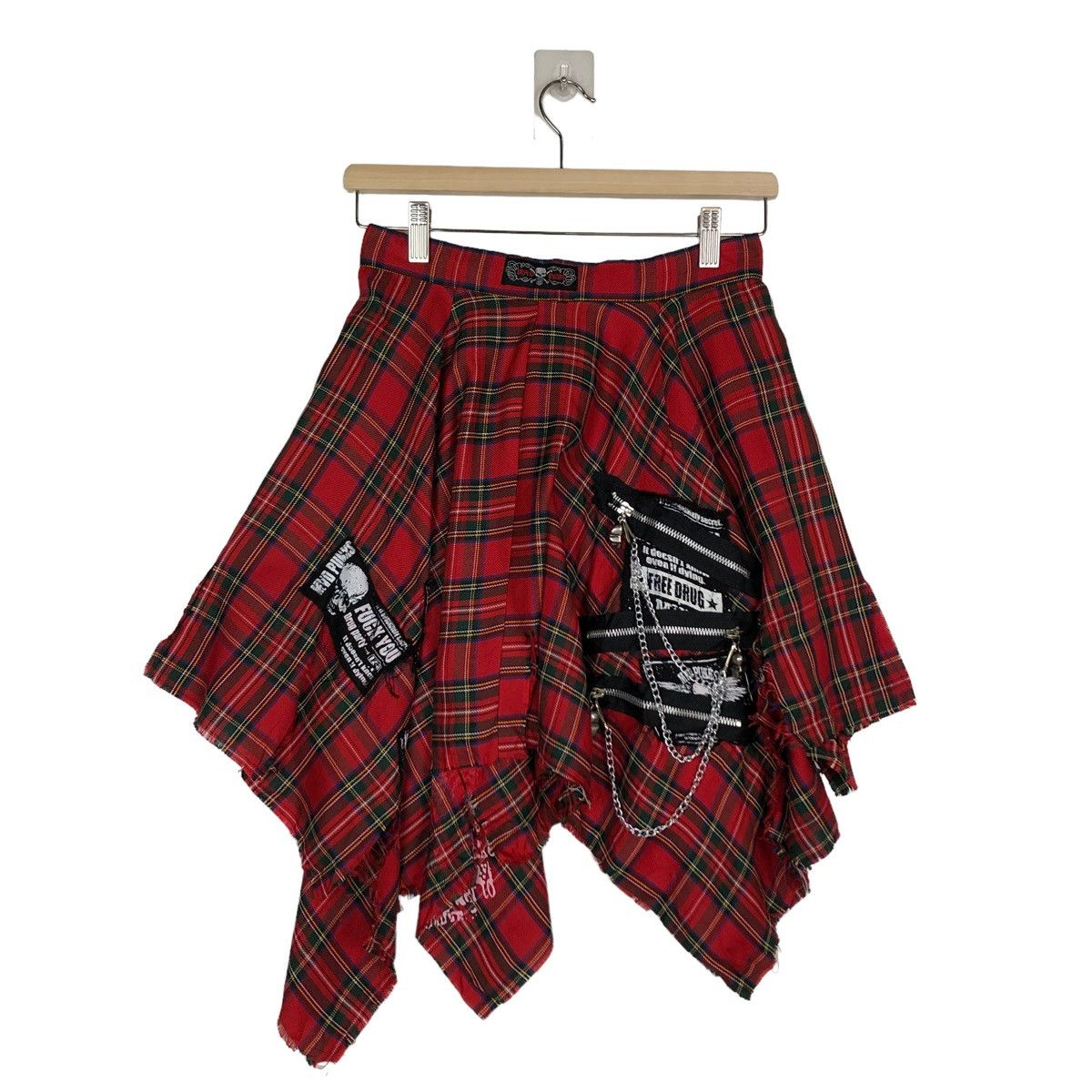 Japanese Brand 🔥Rare Punk Design Bondage Style Skirt Tartan Design Size 25" / US 0 / IT 36 - 7 Thumbnail