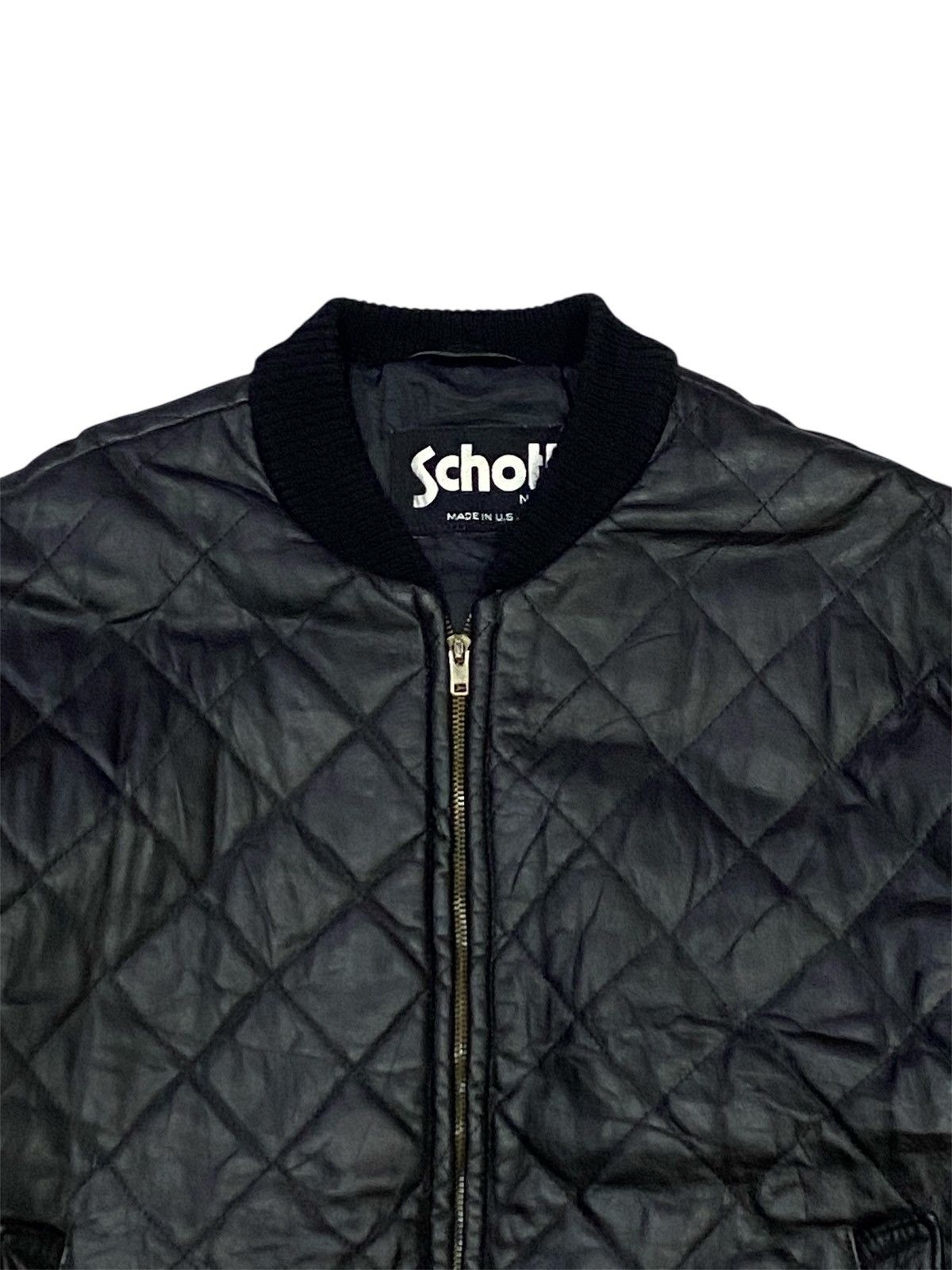Schott Vintage 90s Schott NYC Leather Aviator Bomber Jacket Size US L / EU 52-54 / 3 - 5 Thumbnail