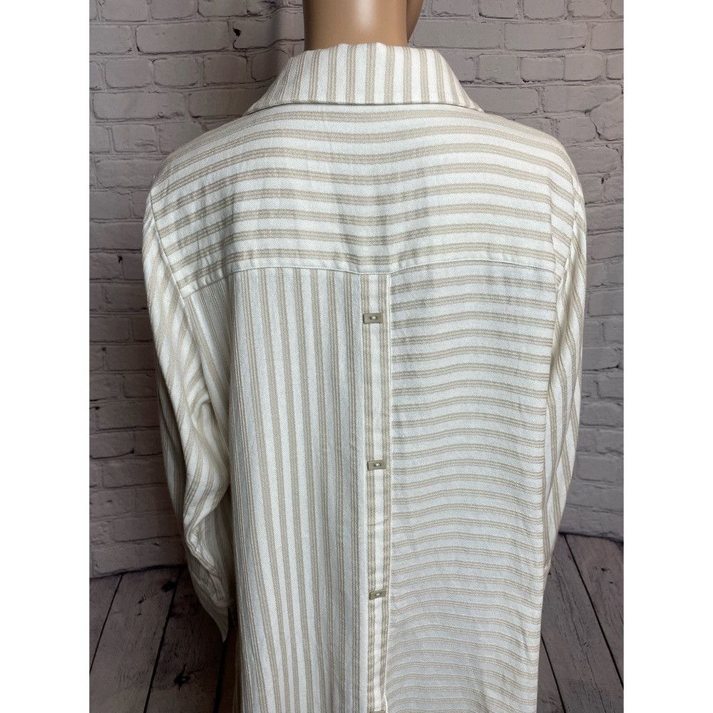 Other Soft Surroundings Standout Asymmetrical Striped Shirt Tunic Size L / US 10 / IT 46 - 5 Thumbnail