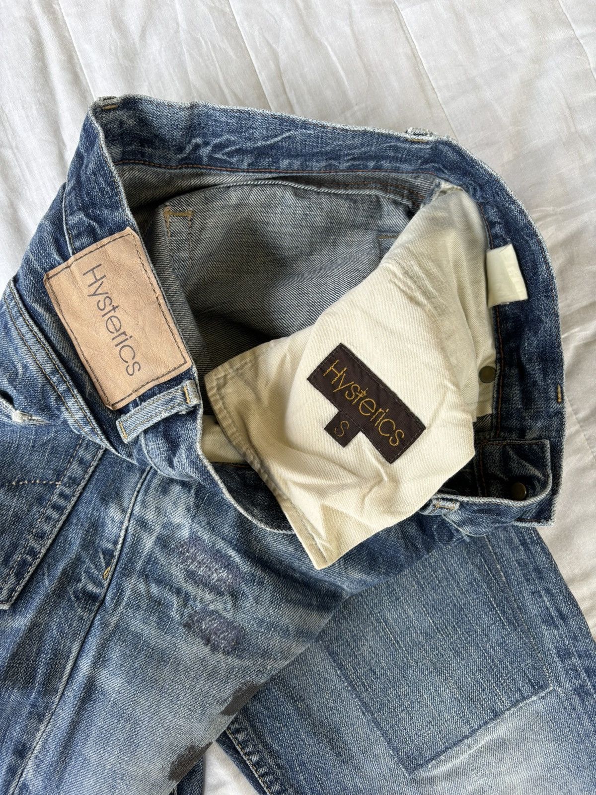 Hysteric Glamour × Undercover GRAIL🔥ARCHIVE HYSTERICS PUNK STUDDED DISTRESSED DENIM JEANS Size US 31 - 11 Thumbnail