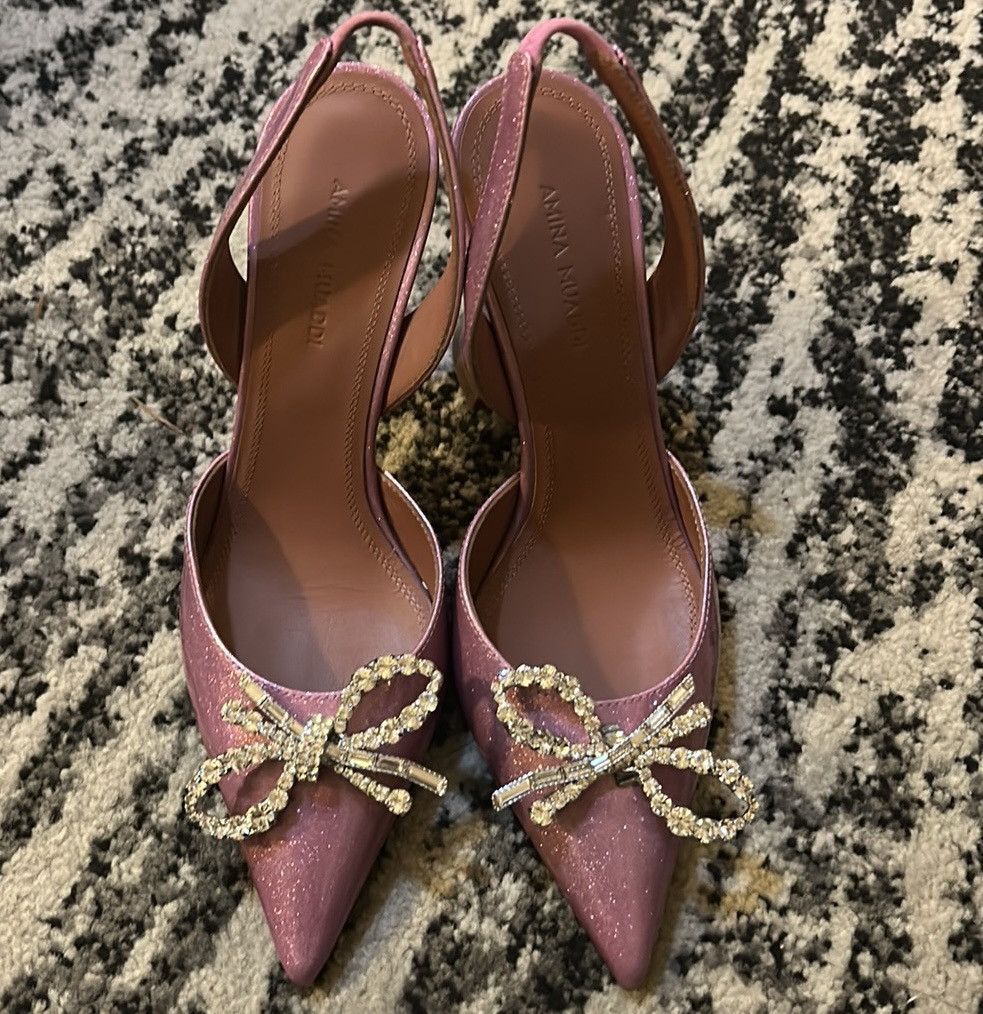Amina Muaddi AMINA MUADDI Rosie patent leather slingback pumps size 36 Size US 6 / IT 36 - 3 Thumbnail