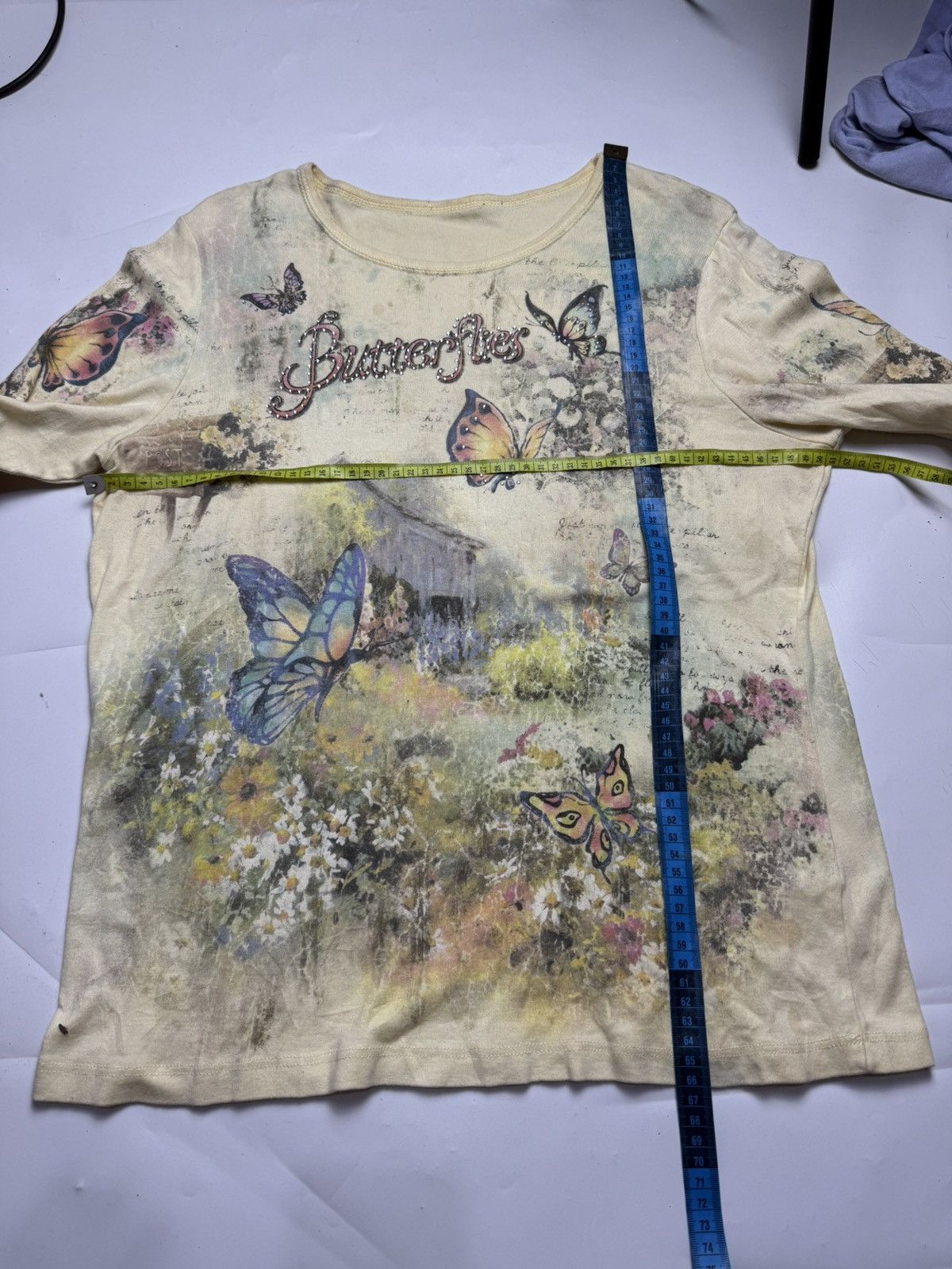 Beauty Beast × Hysteric Glamour × Japanese Brand 2000s Butterflies Poem Long Sleeve Japanese Style Size US M / EU 48-50 / 2 - 6 Thumbnail