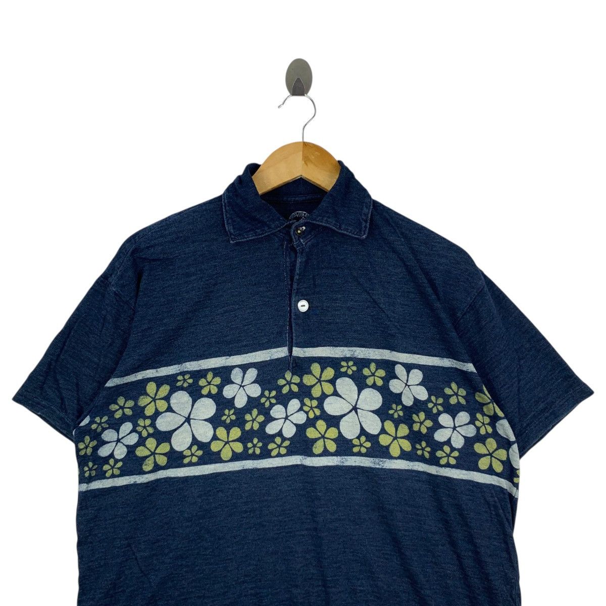 45rpm Vintage 45RPM Japanese Brand Casualwear Flower Polos T-Shirt Size US L / EU 52-54 / 3 - 2 Thumbnail